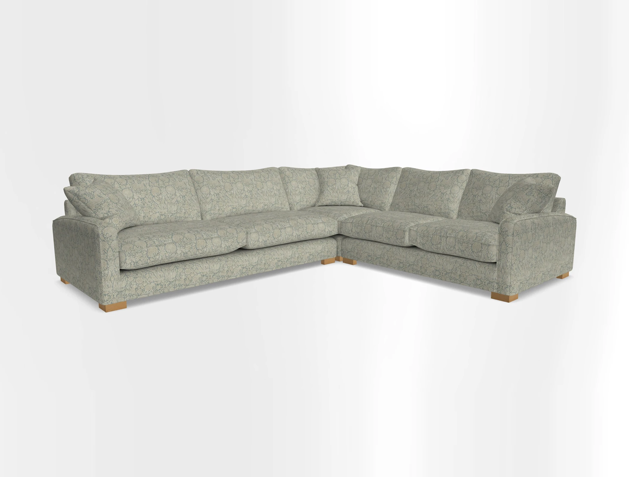 Brook Green large corner sofa LHF in Two Tone Plain Biscuit