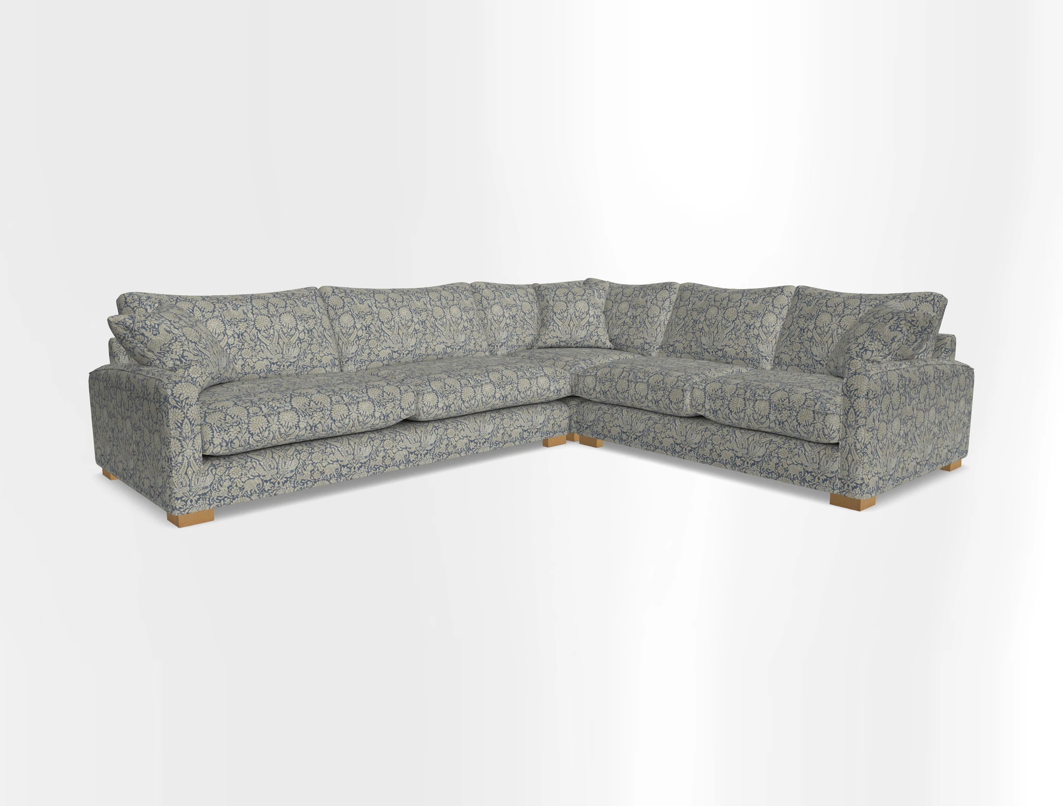Brook Green large corner sofa LHF in Two Tone Plain Biscuit