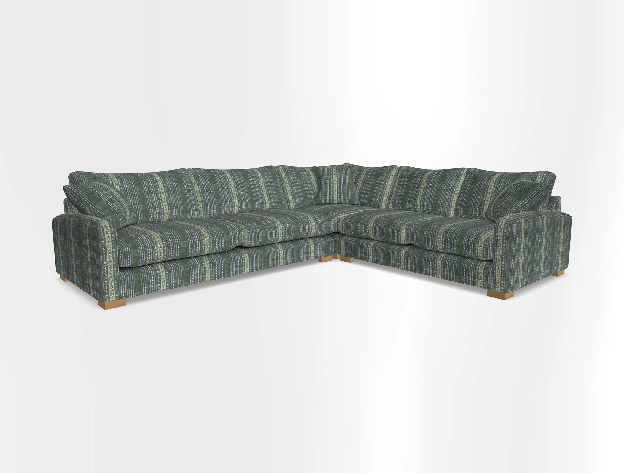 Brook Green large corner sofa LHF in Two Tone Plain Biscuit
