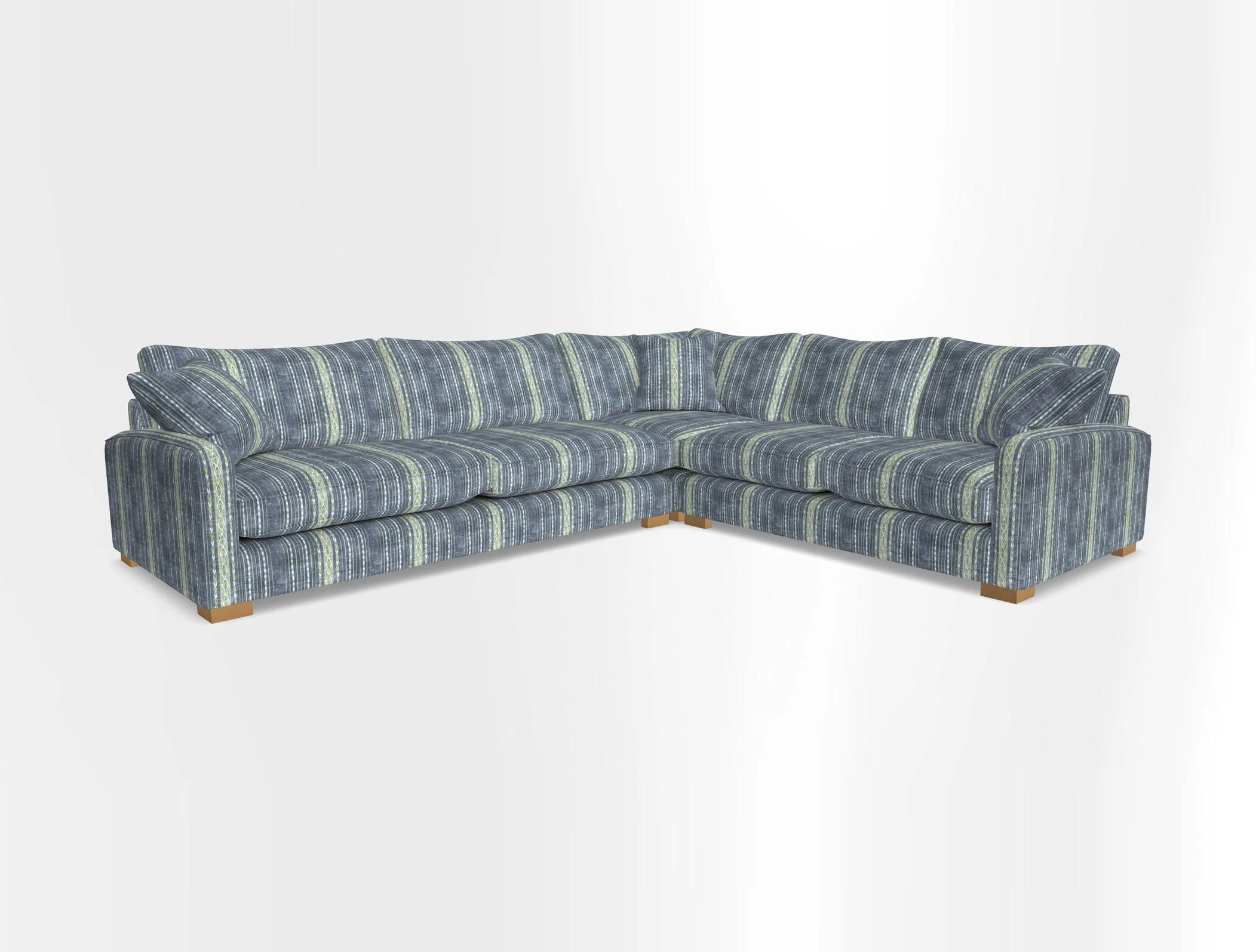 Brook Green large corner sofa LHF in Two Tone Plain Biscuit