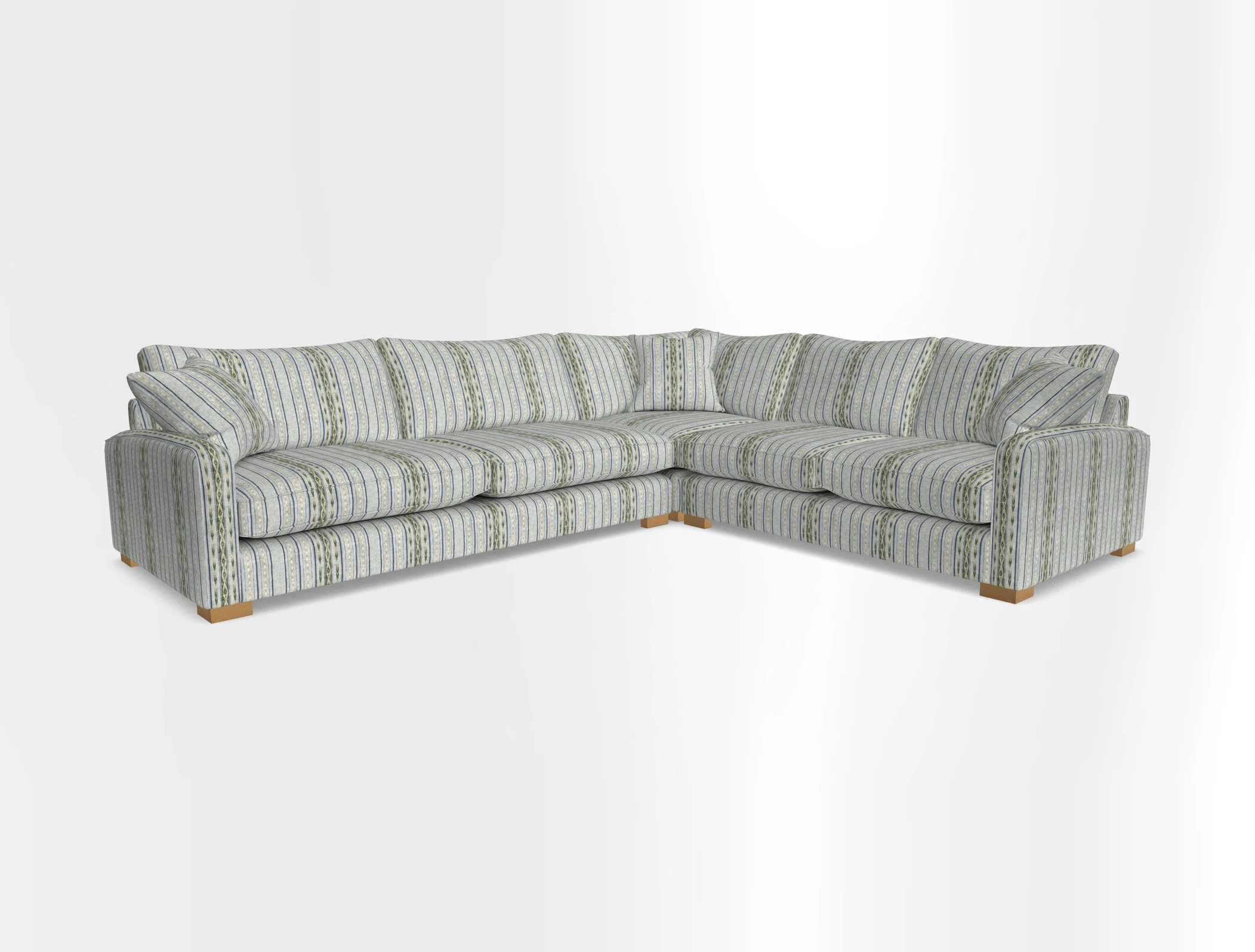 Brook Green large corner sofa LHF in Two Tone Plain Biscuit