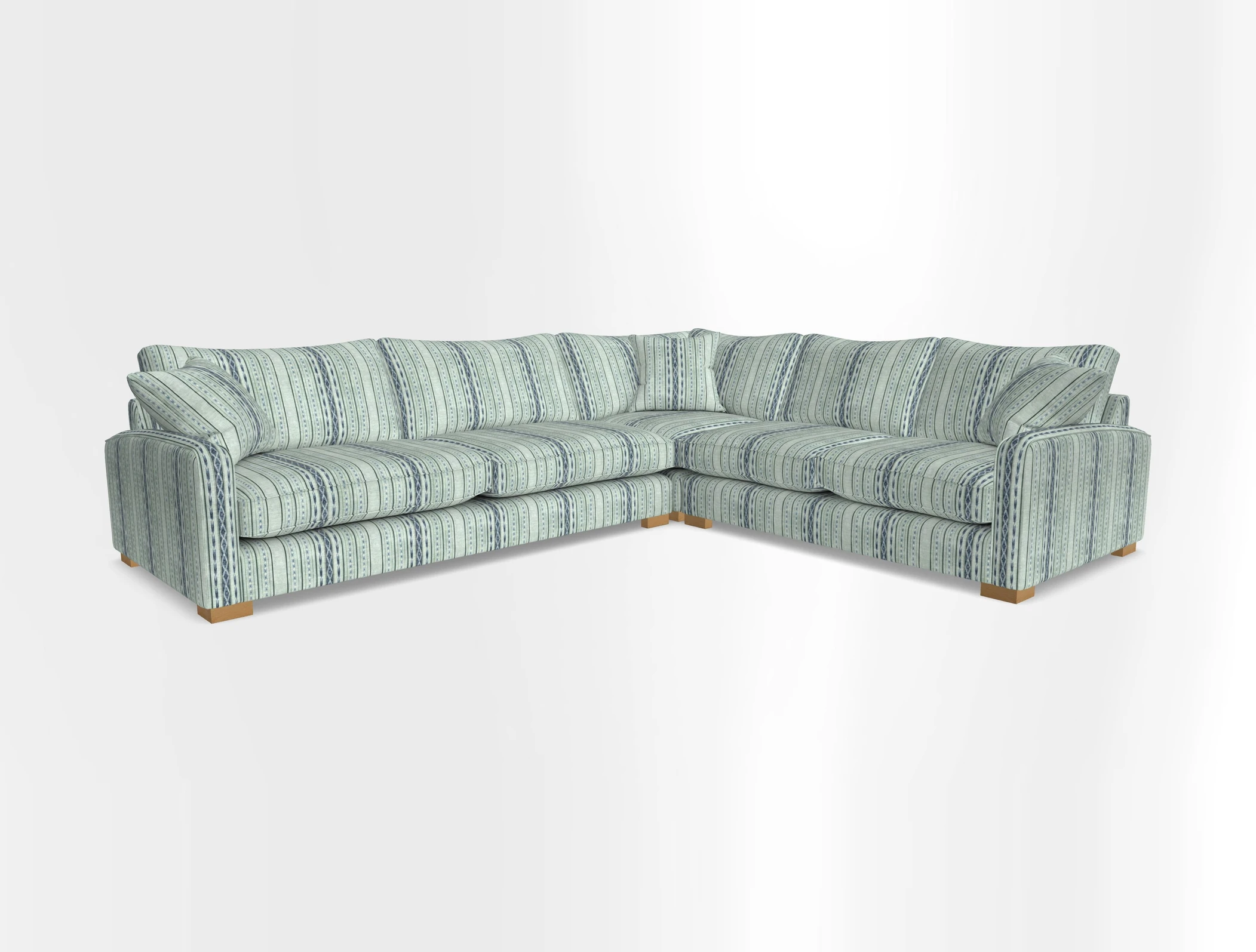 Brook Green large corner sofa LHF in Two Tone Plain Biscuit