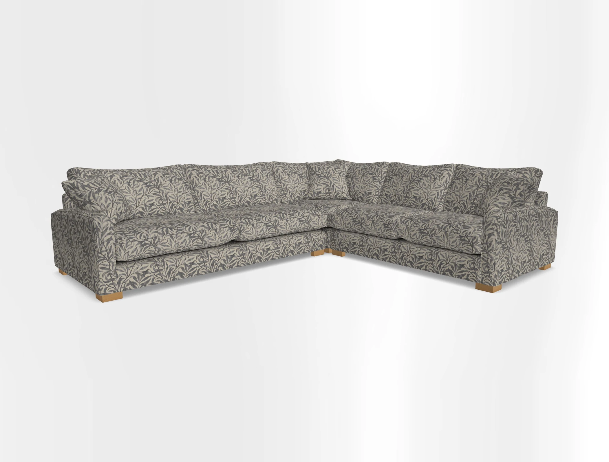 Brook Green large corner sofa LHF in Two Tone Plain Biscuit