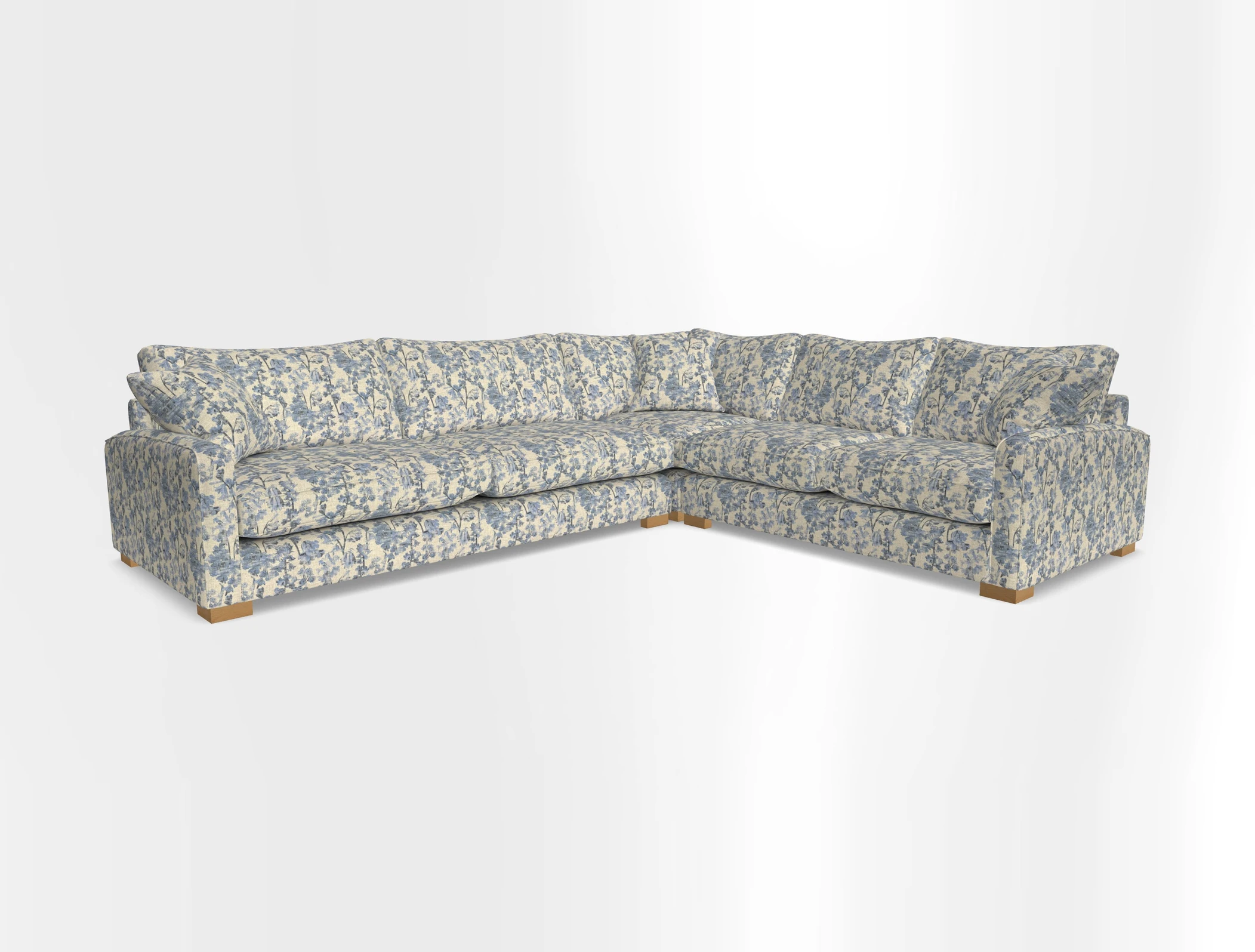 Brook Green large corner sofa LHF in Two Tone Plain Biscuit