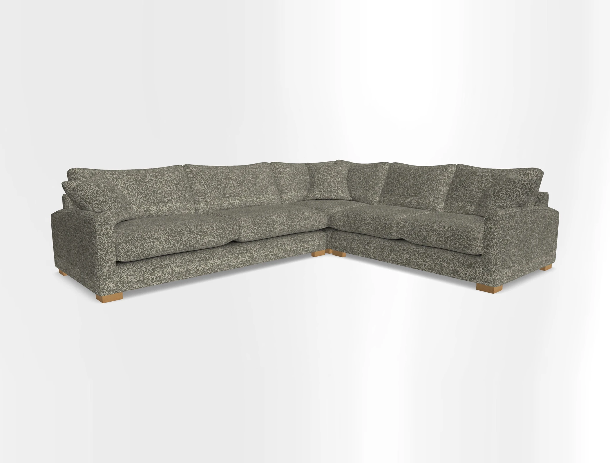 Brook Green large corner sofa LHF in Two Tone Plain Biscuit