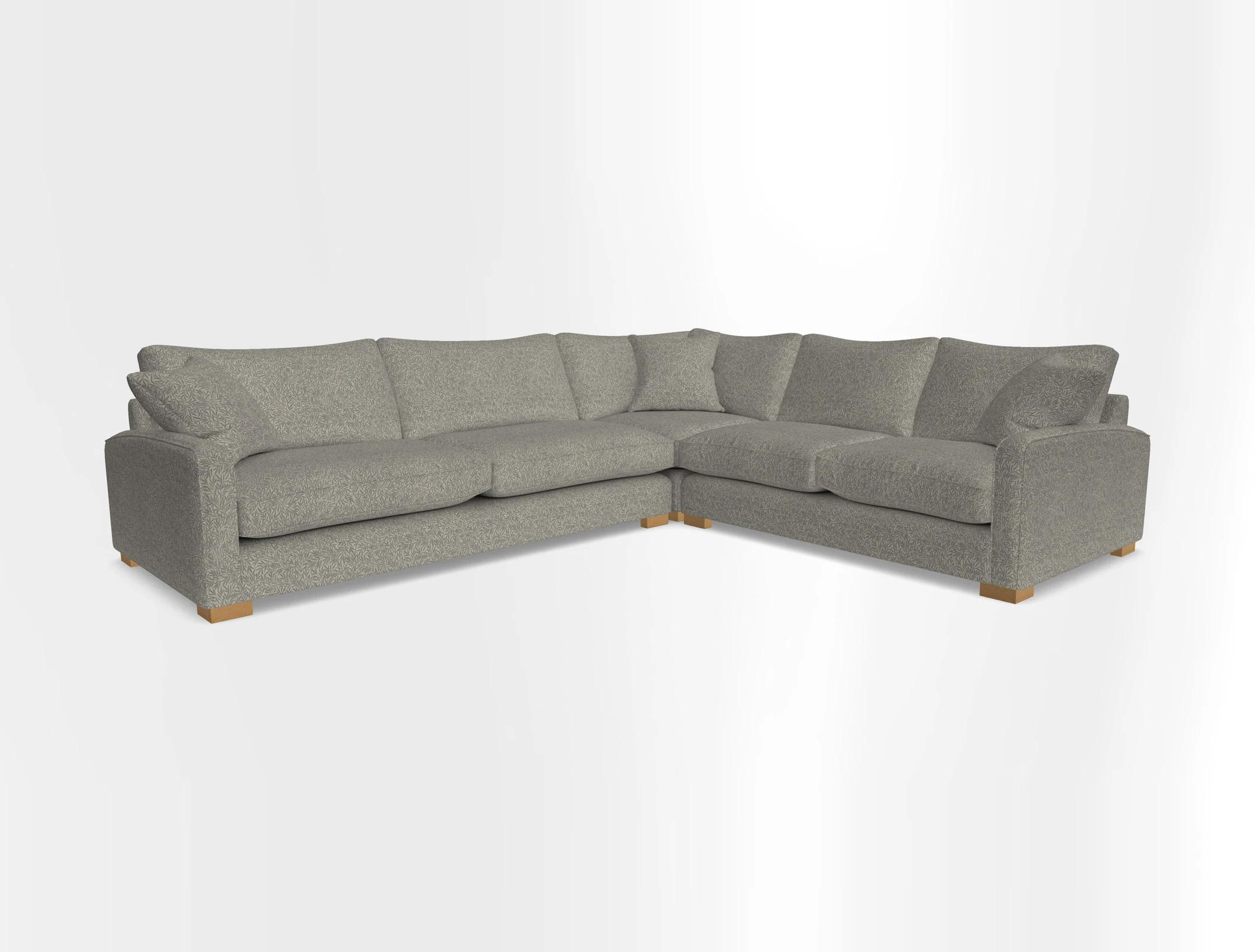 Brook Green large corner sofa LHF in Two Tone Plain Biscuit