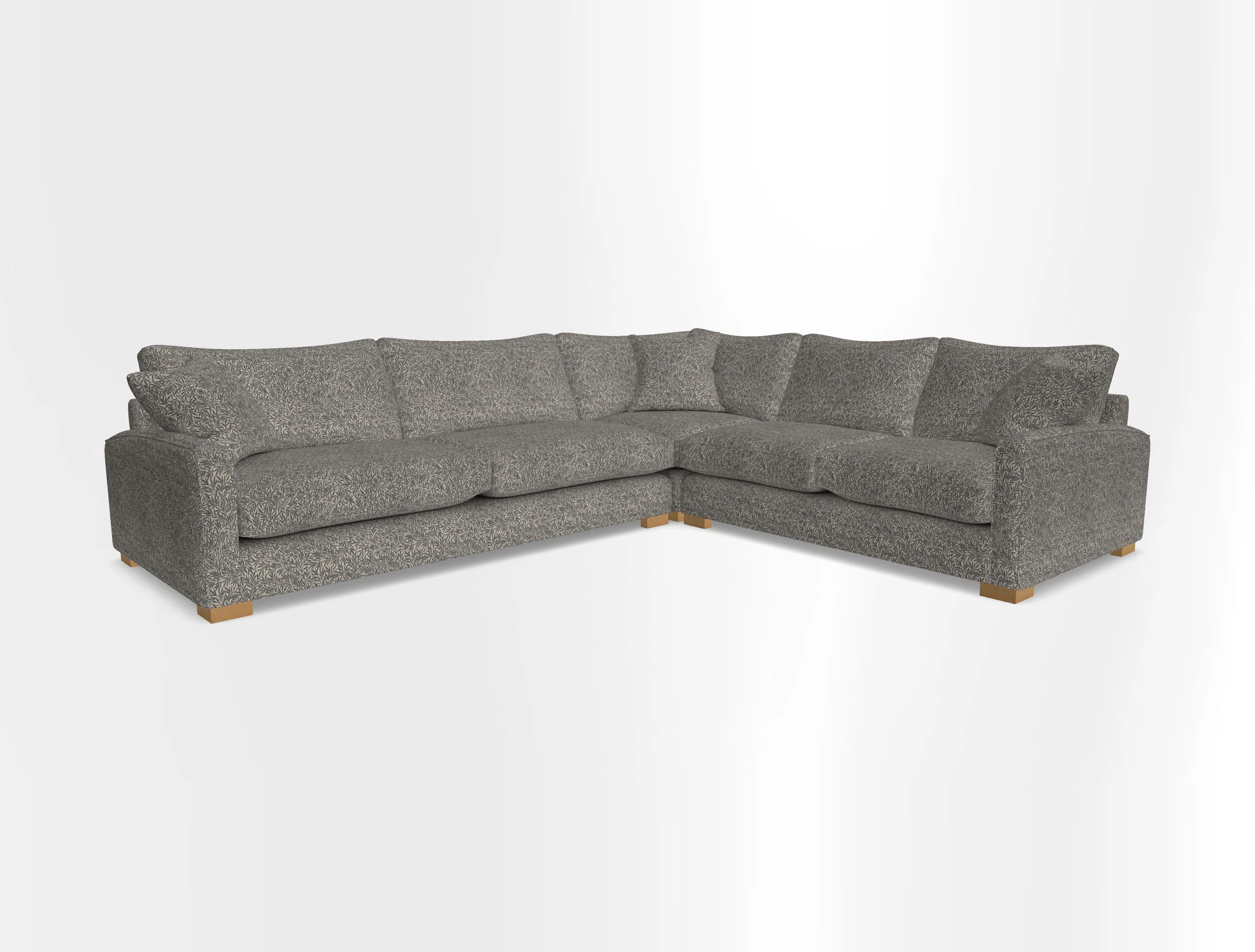 Brook Green large corner sofa LHF in Two Tone Plain Biscuit