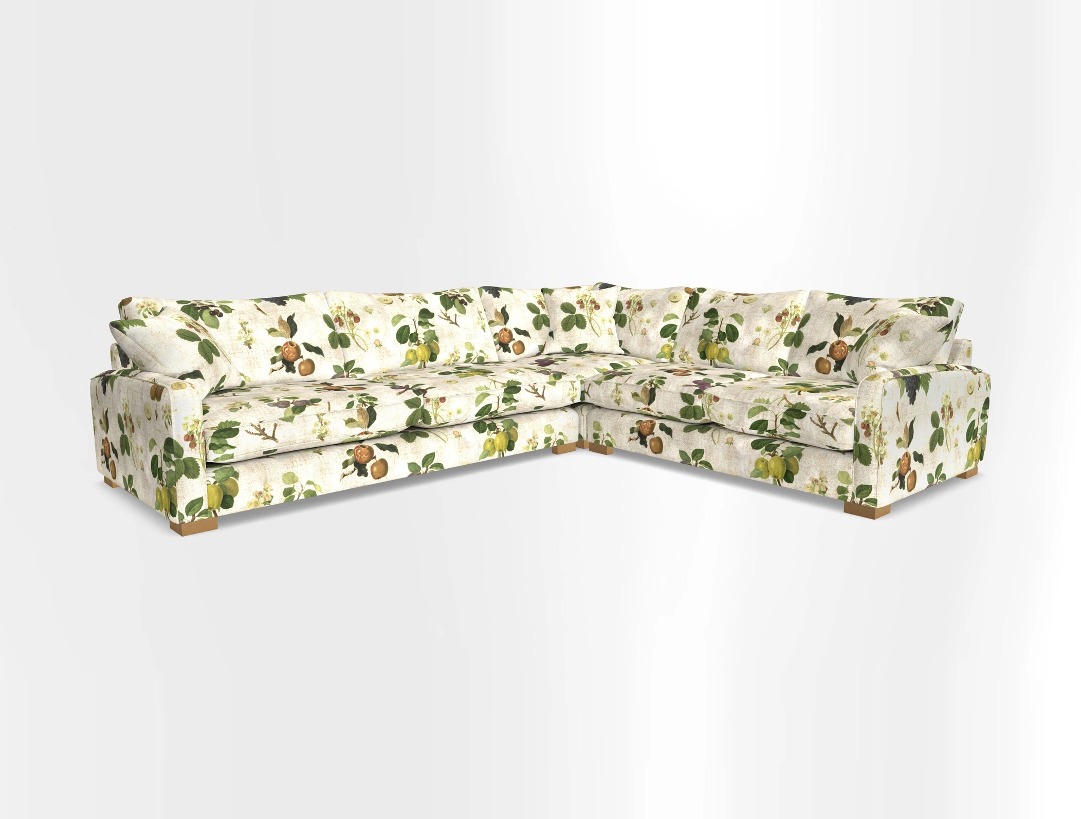 Brook Green large corner sofa LHF in Two Tone Plain Biscuit