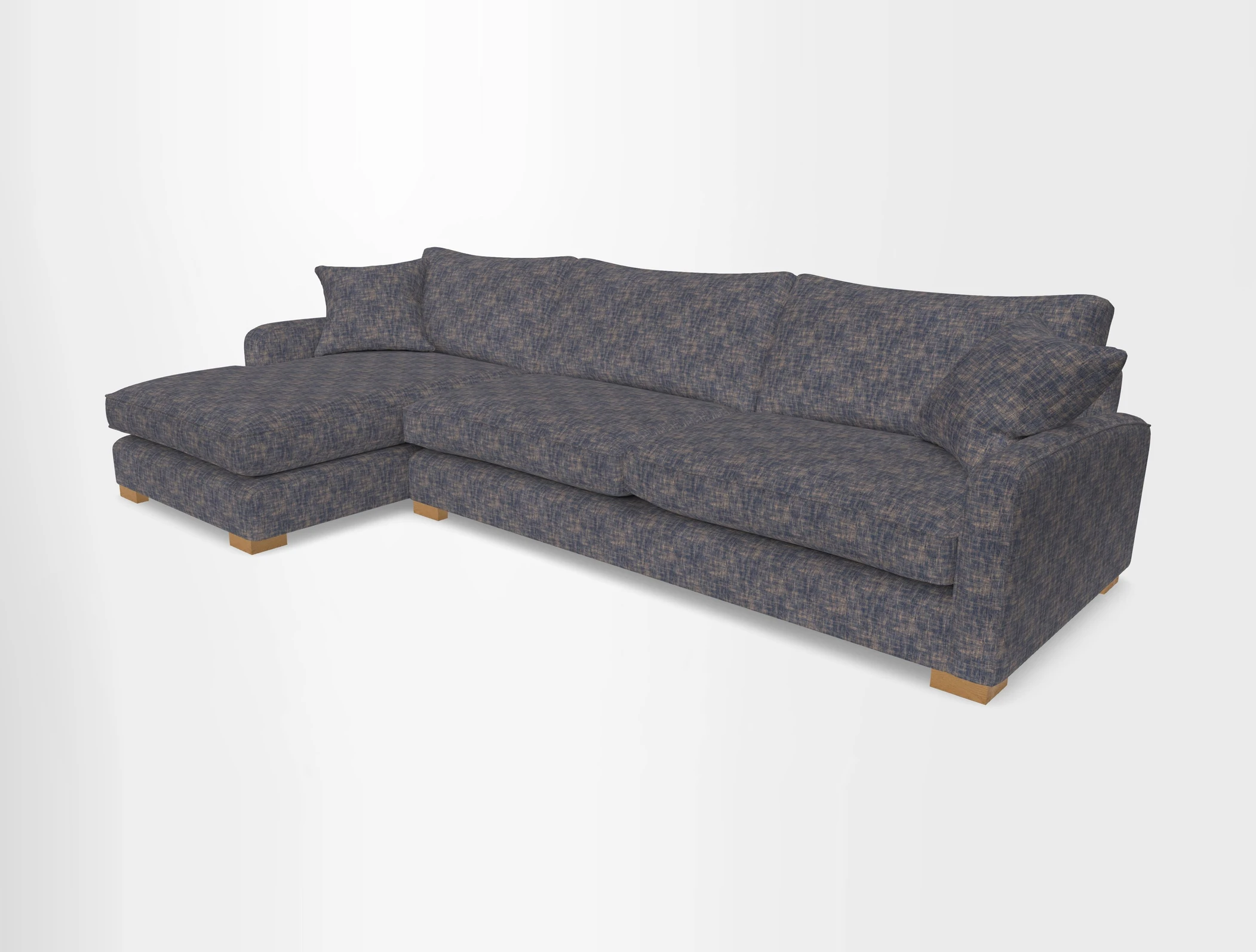 Brook Green chaise LHF in Two Tone Plain Biscuit