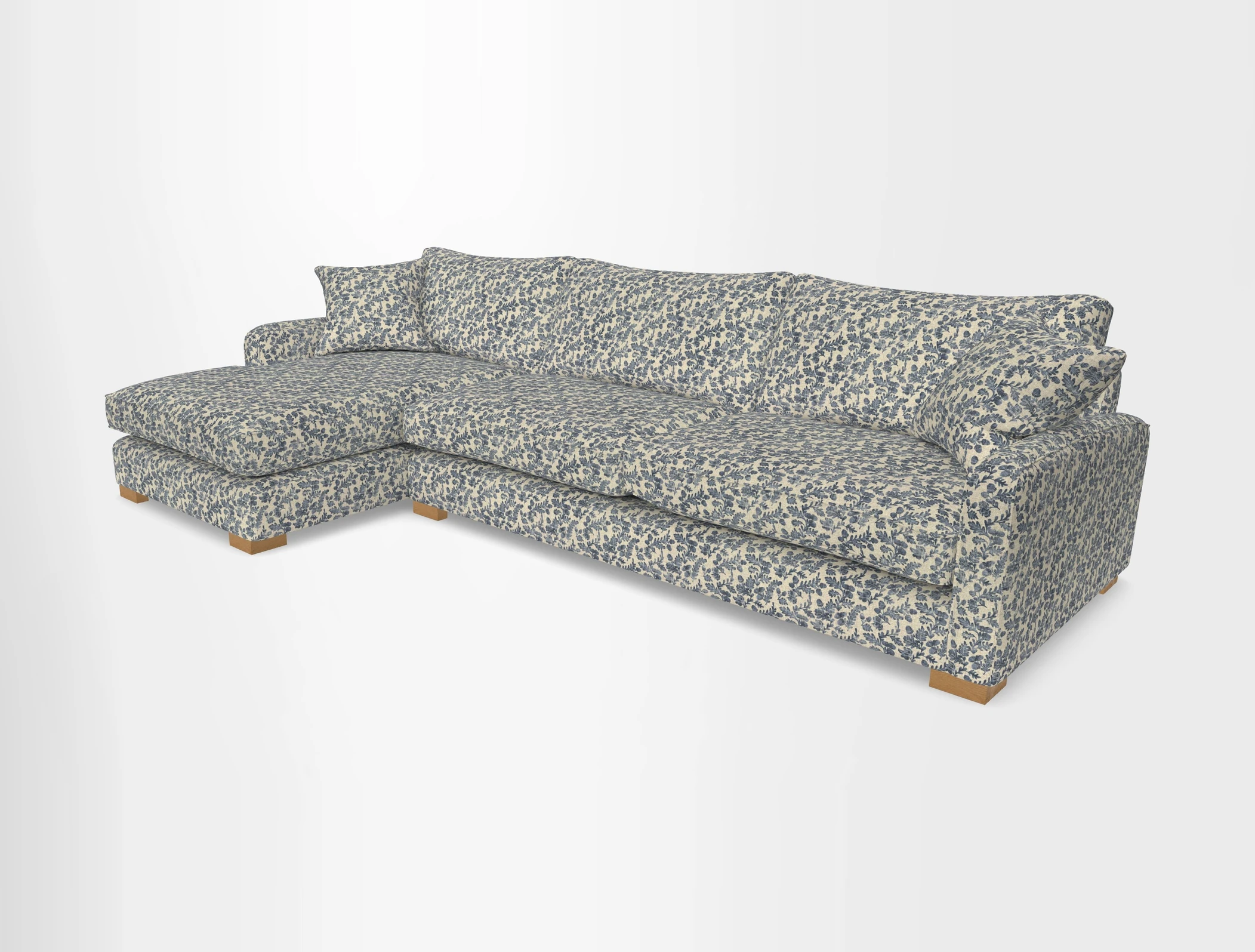 Brook Green chaise LHF in Two Tone Plain Biscuit