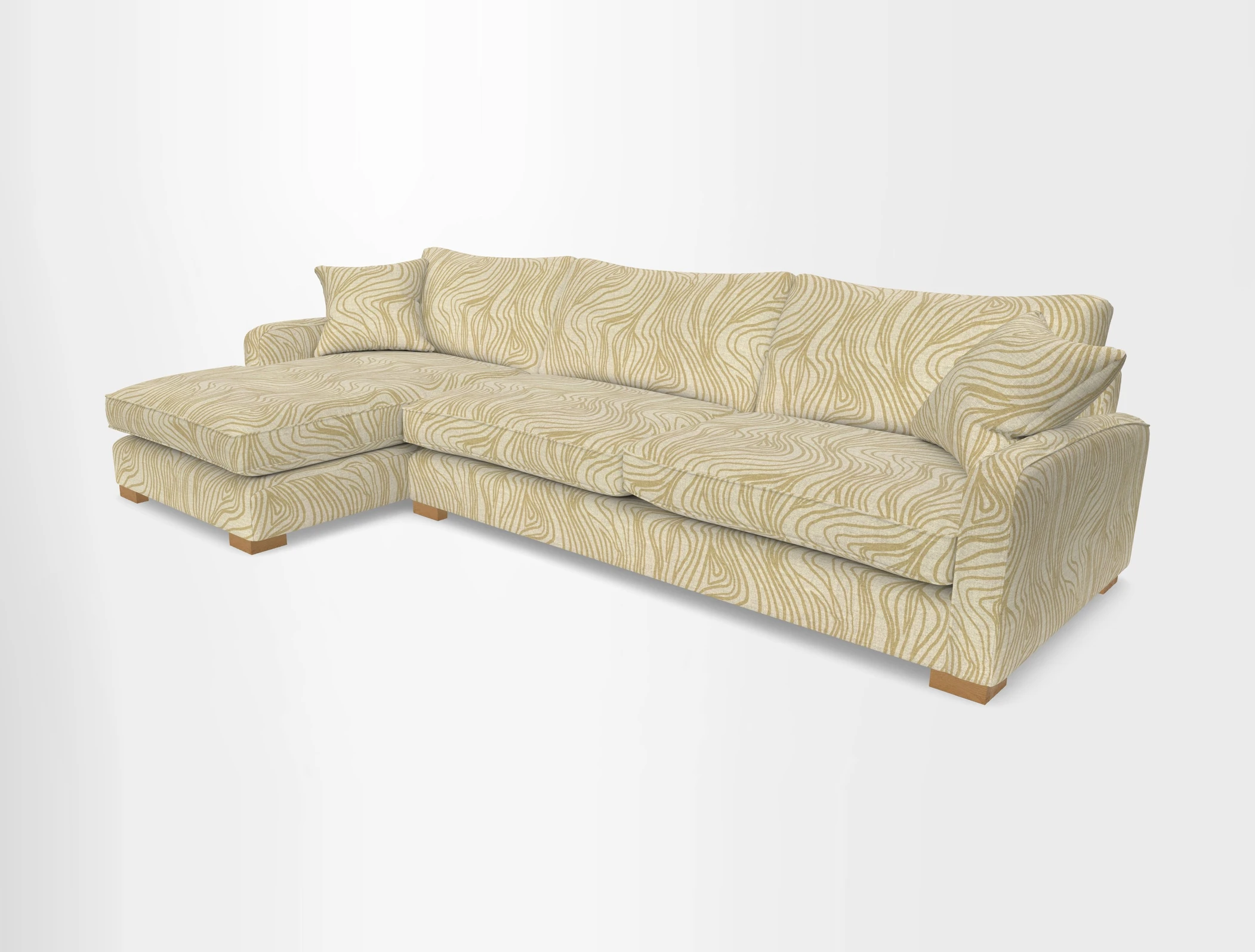 Brook Green chaise LHF in Two Tone Plain Biscuit