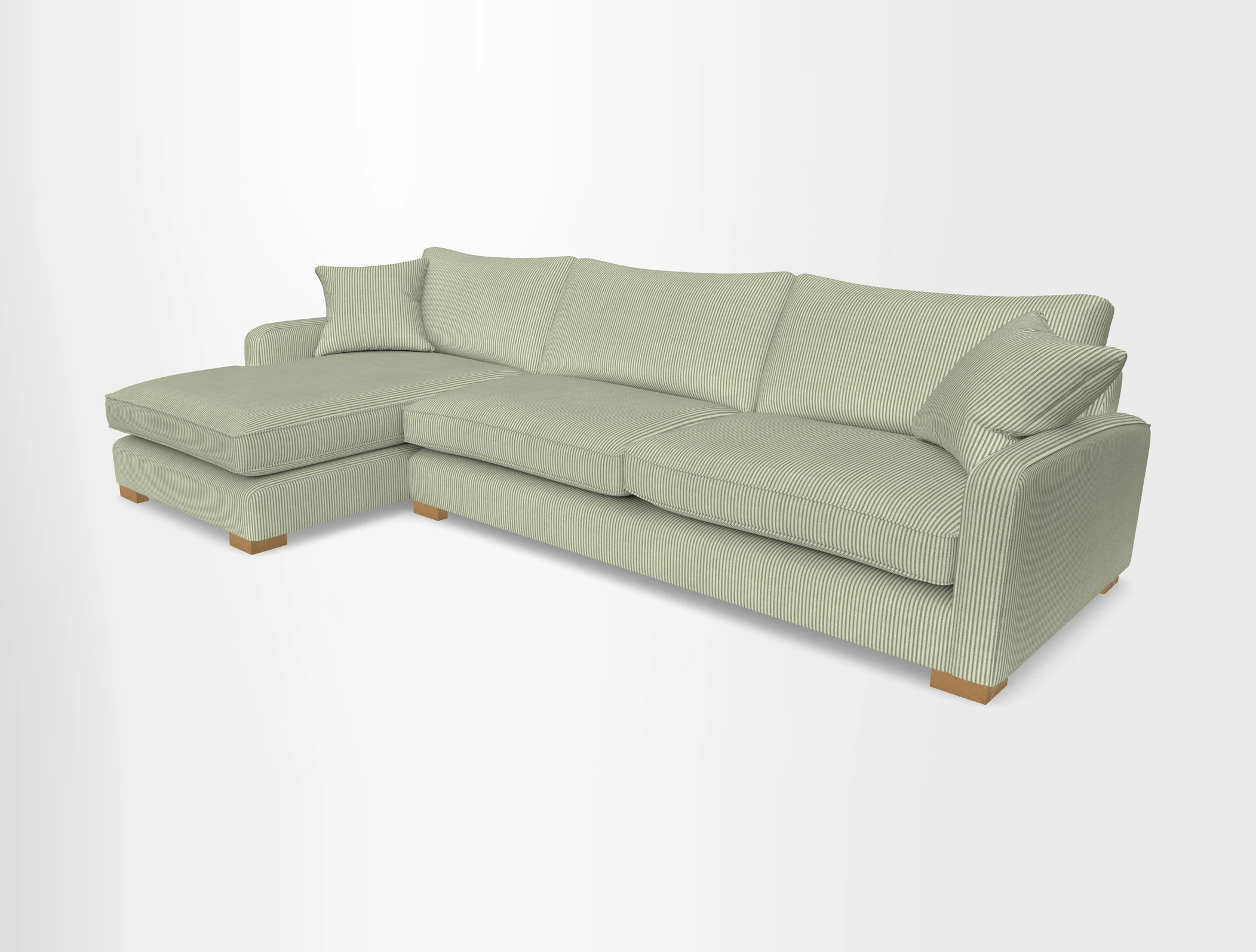 Brook Green chaise LHF in Two Tone Plain Biscuit