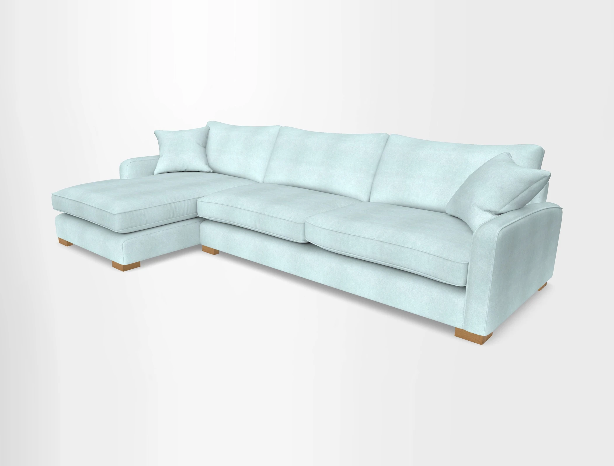 Brook Green chaise LHF in Two Tone Plain Biscuit