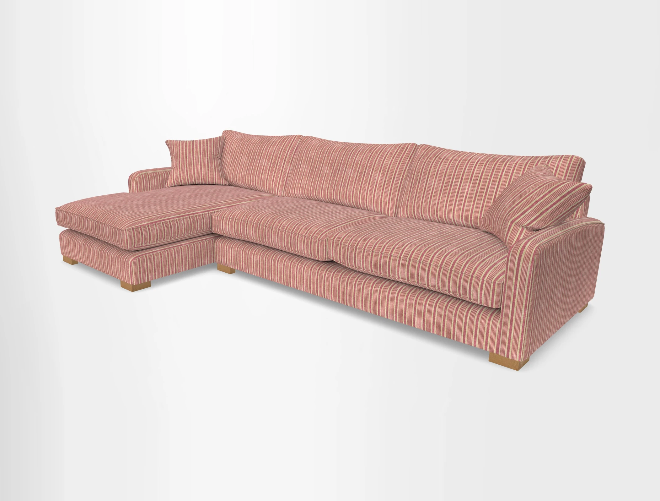 Brook Green chaise LHF in Two Tone Plain Biscuit