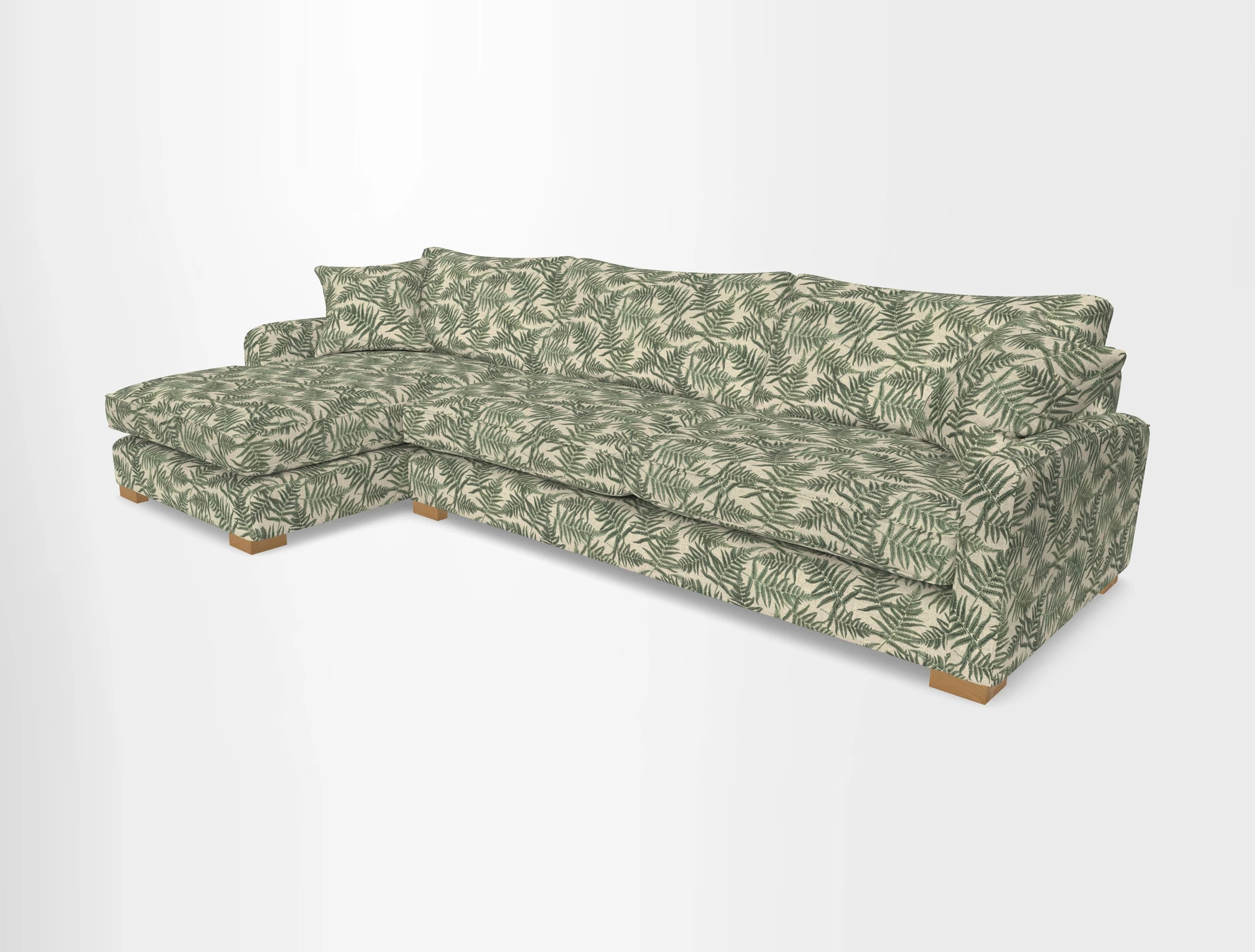 Brook Green chaise LHF in Two Tone Plain Biscuit
