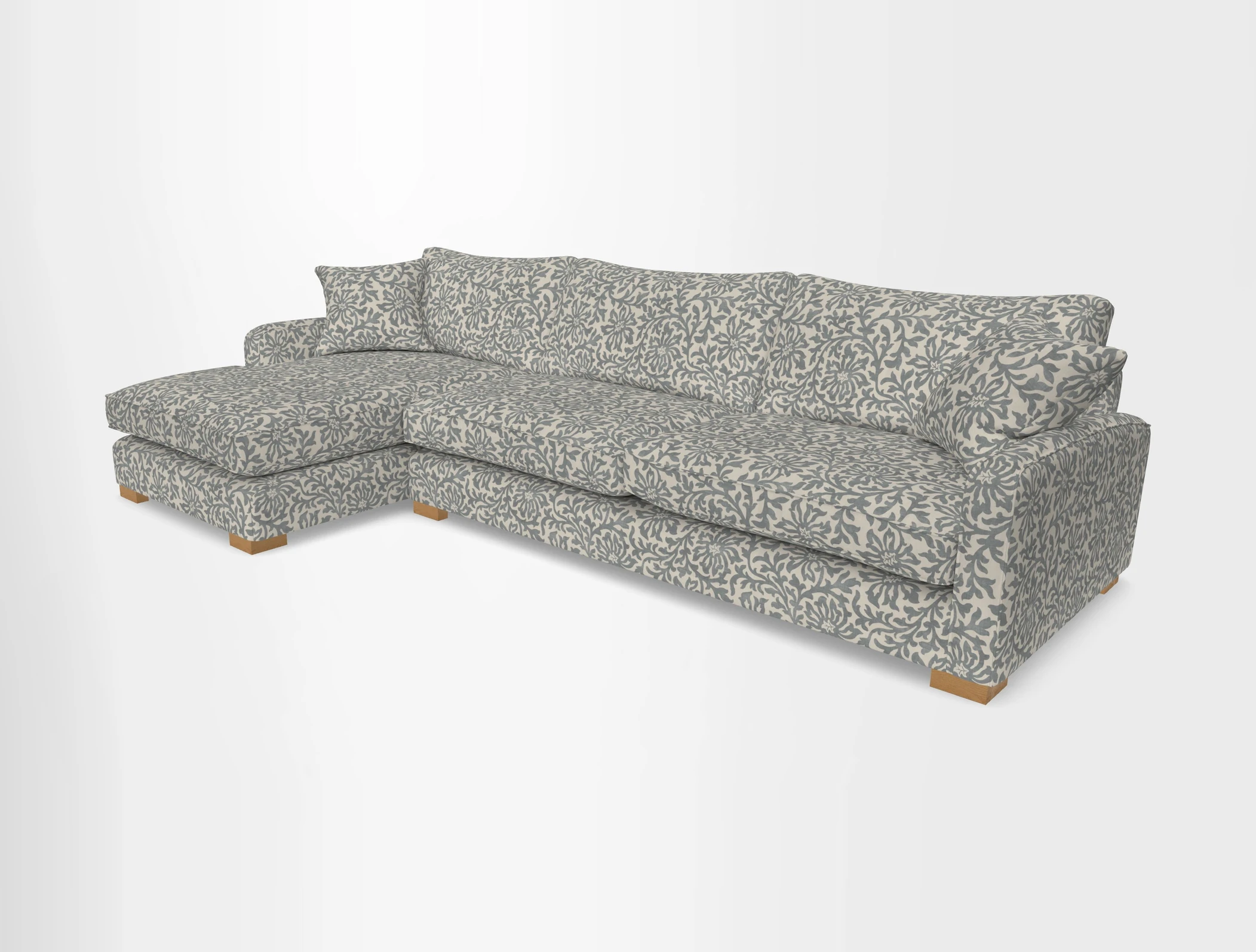 Brook Green chaise LHF in Two Tone Plain Biscuit