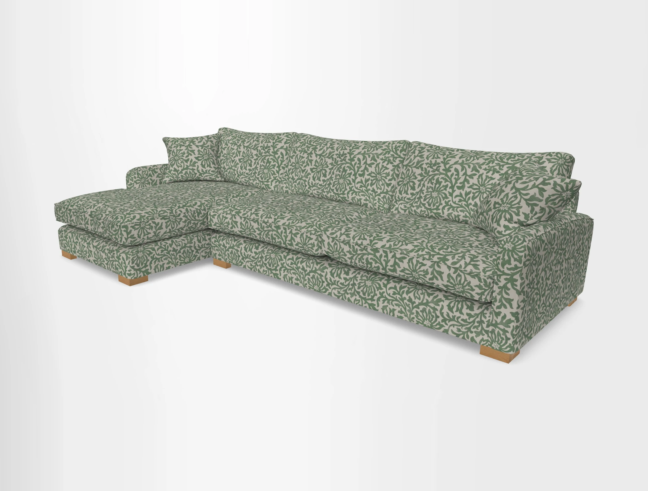 Brook Green chaise LHF in Two Tone Plain Biscuit