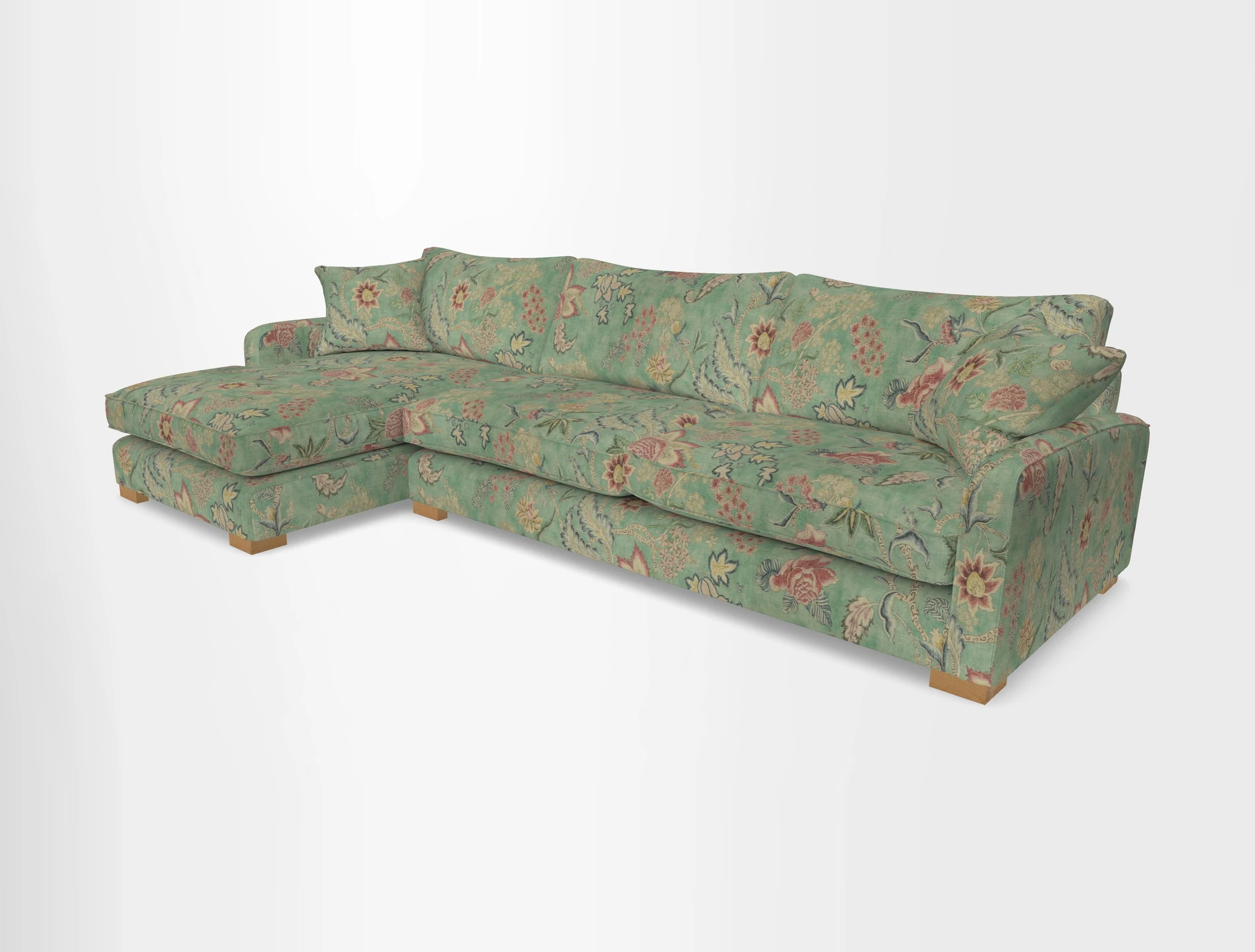 Brook Green chaise LHF in Two Tone Plain Biscuit