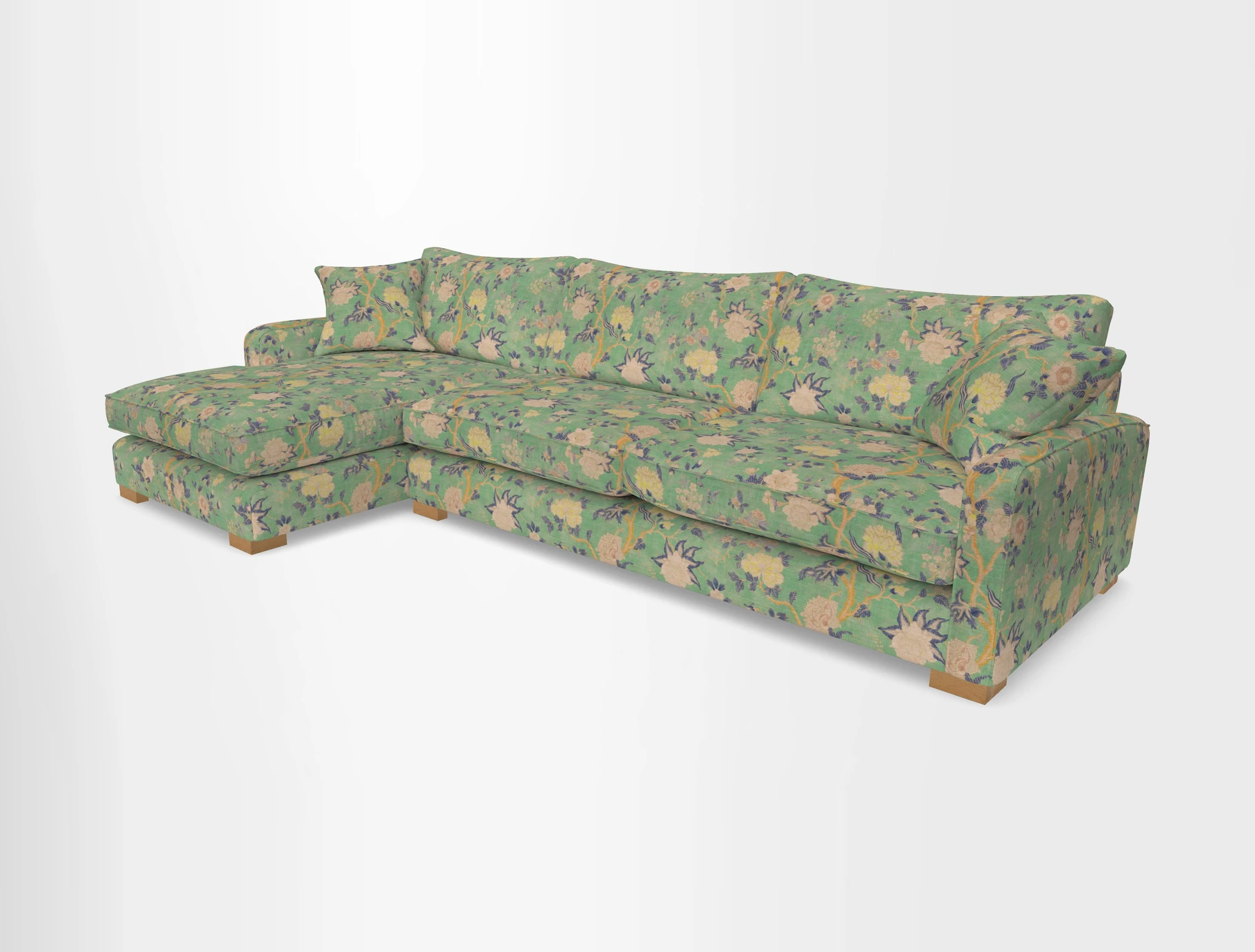 Brook Green chaise LHF in Two Tone Plain Biscuit