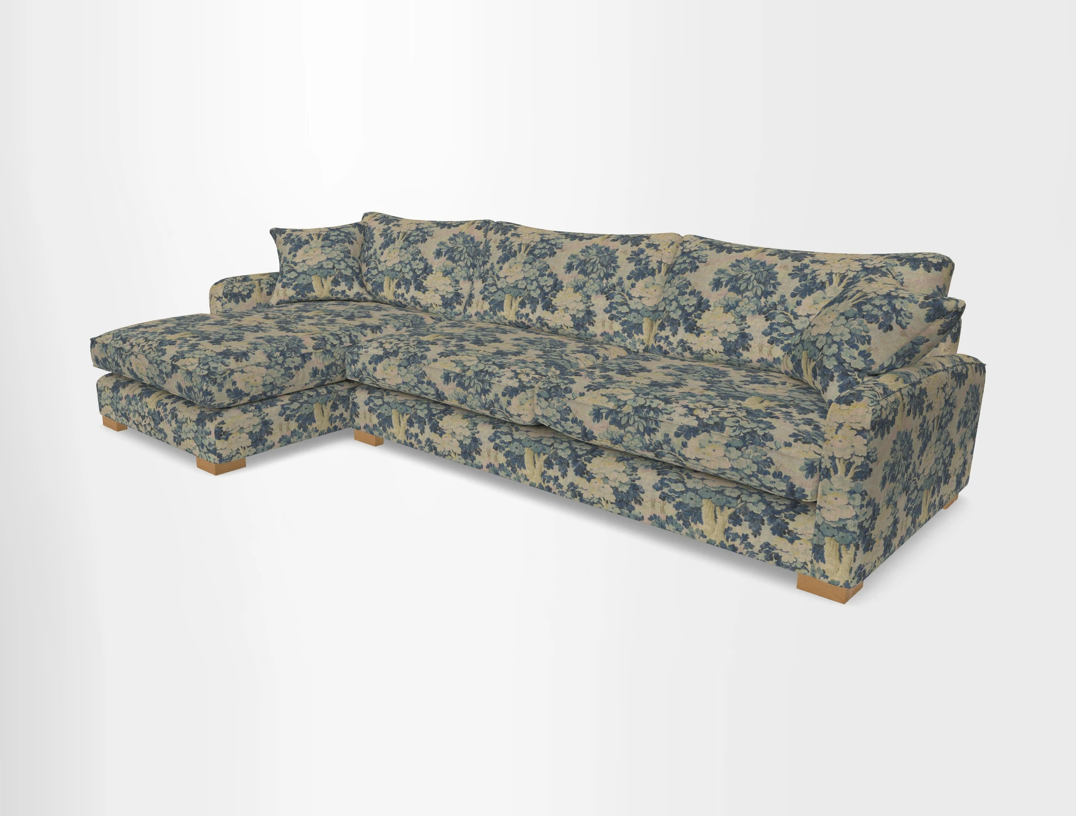 Brook Green chaise LHF in Two Tone Plain Biscuit