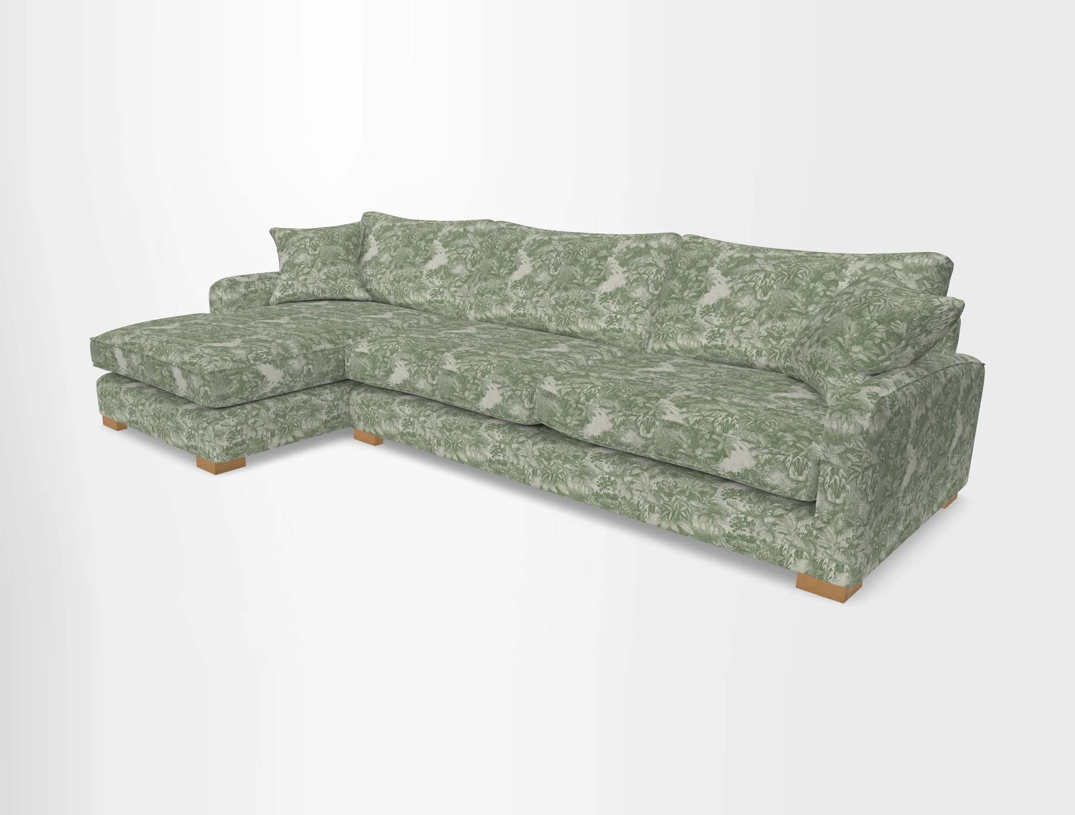 Brook Green chaise LHF in Two Tone Plain Biscuit