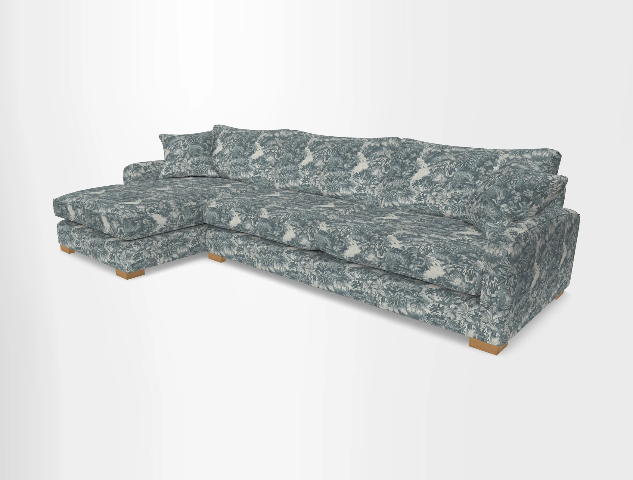 Brook Green chaise LHF in Two Tone Plain Biscuit