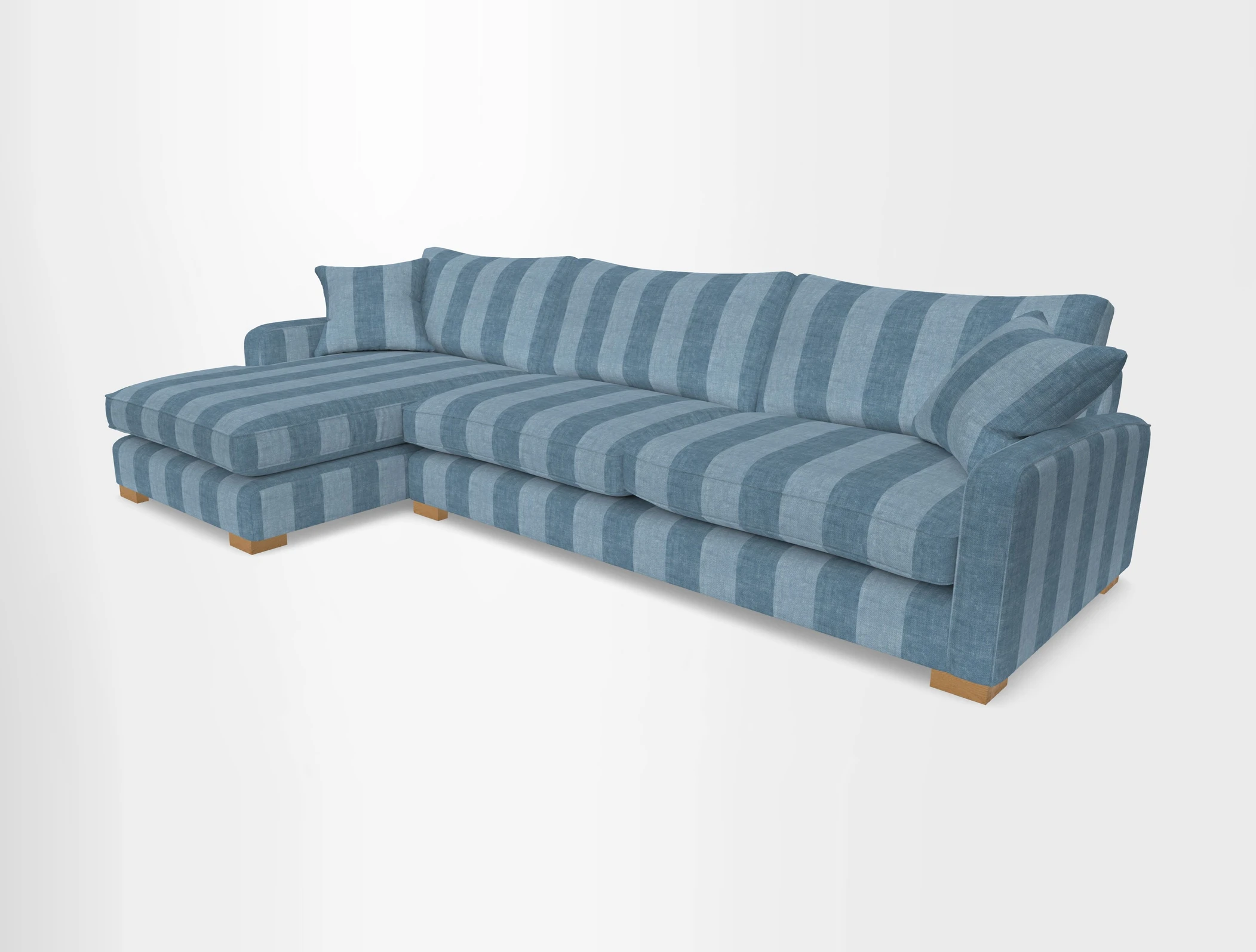 Brook Green chaise LHF in Two Tone Plain Biscuit