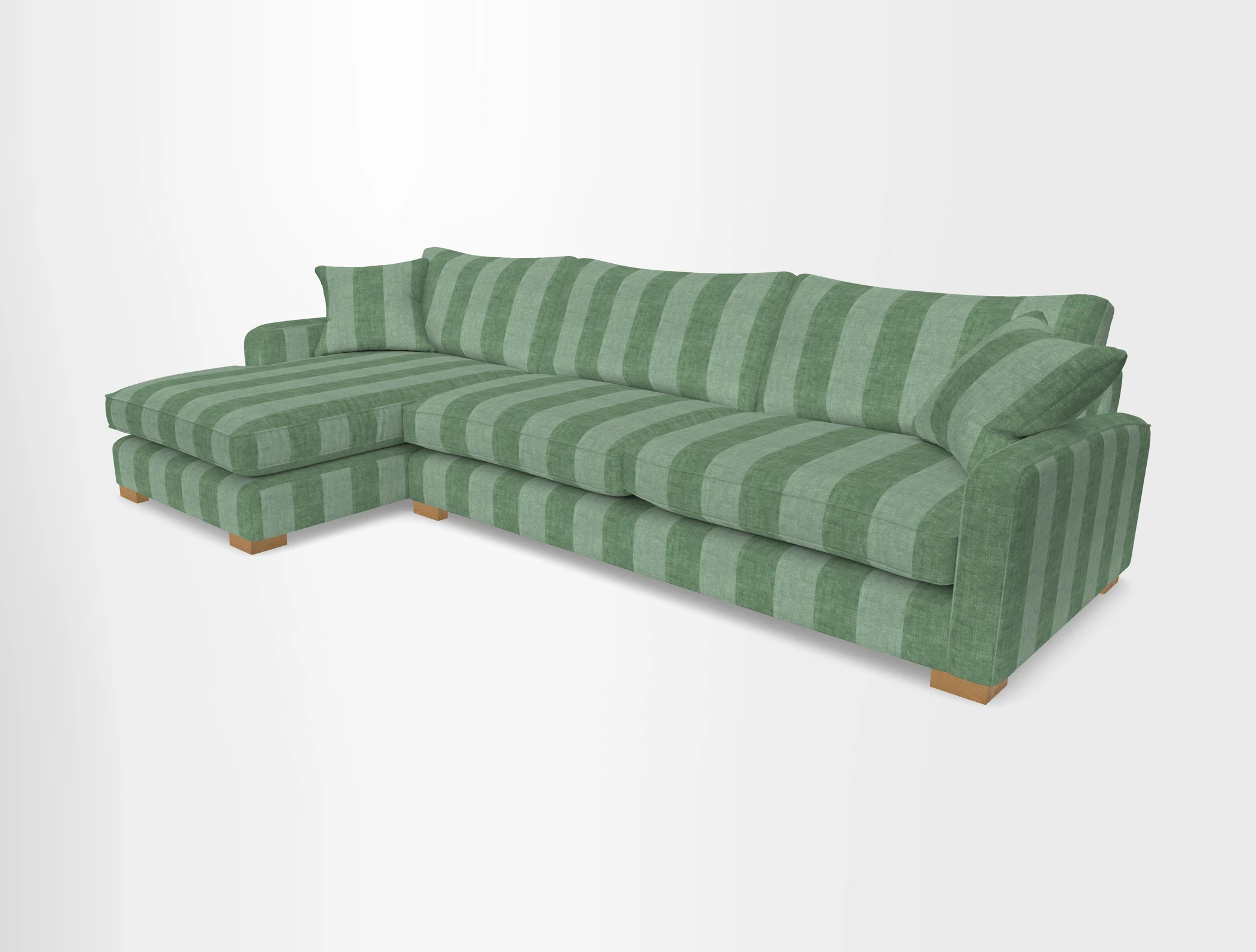 Brook Green chaise LHF in Two Tone Plain Biscuit