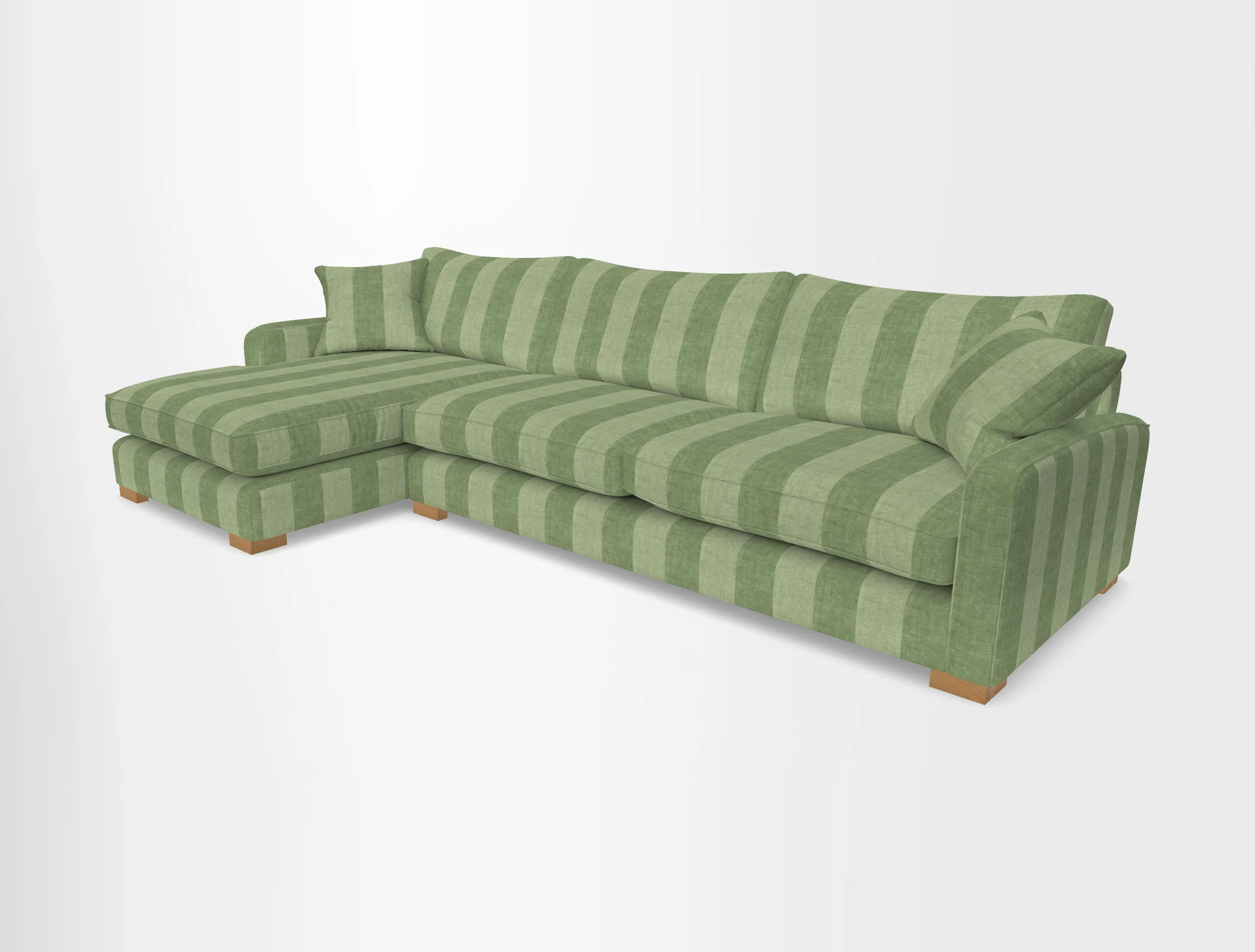 Brook Green chaise LHF in Two Tone Plain Biscuit