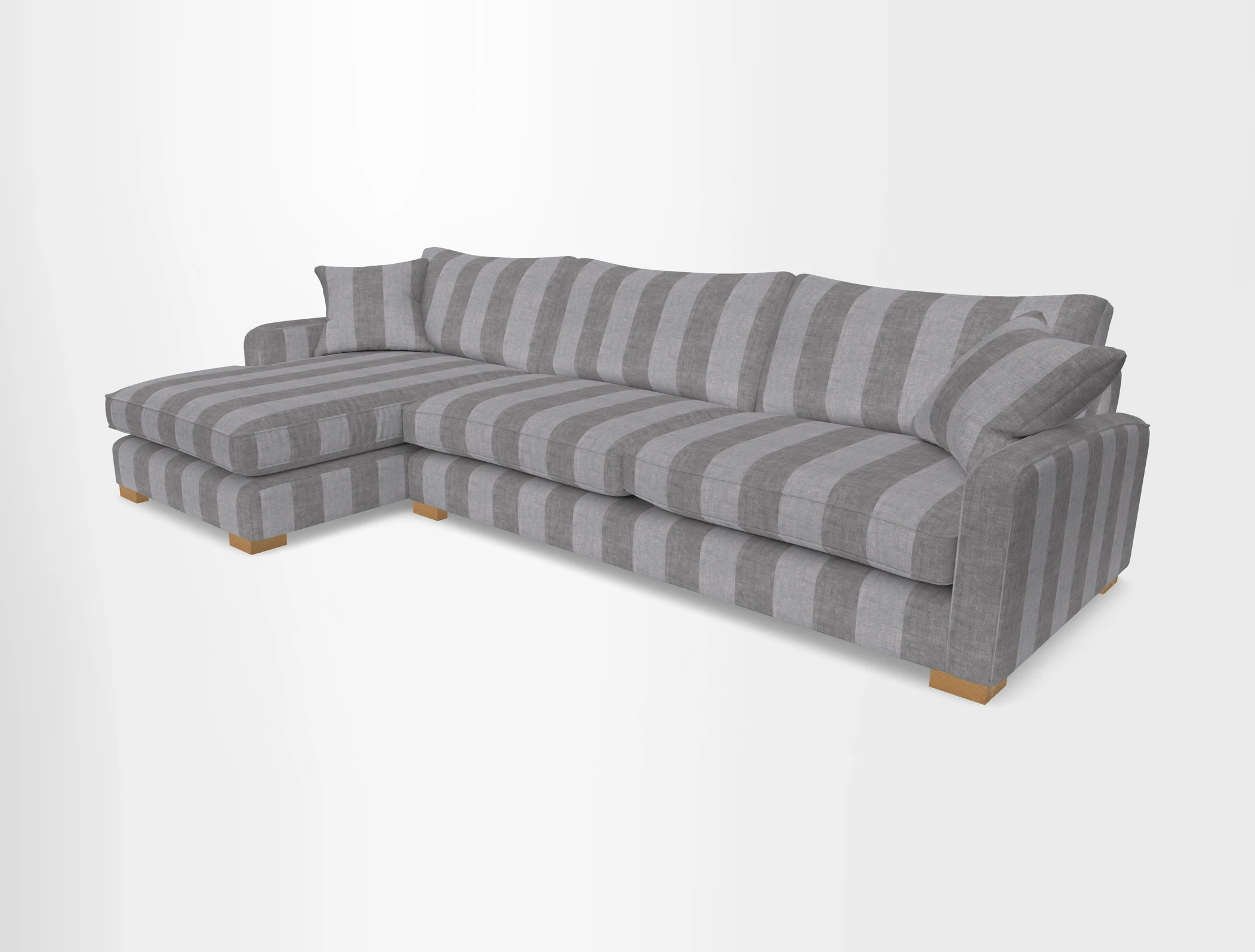 Brook Green chaise LHF in Two Tone Plain Biscuit