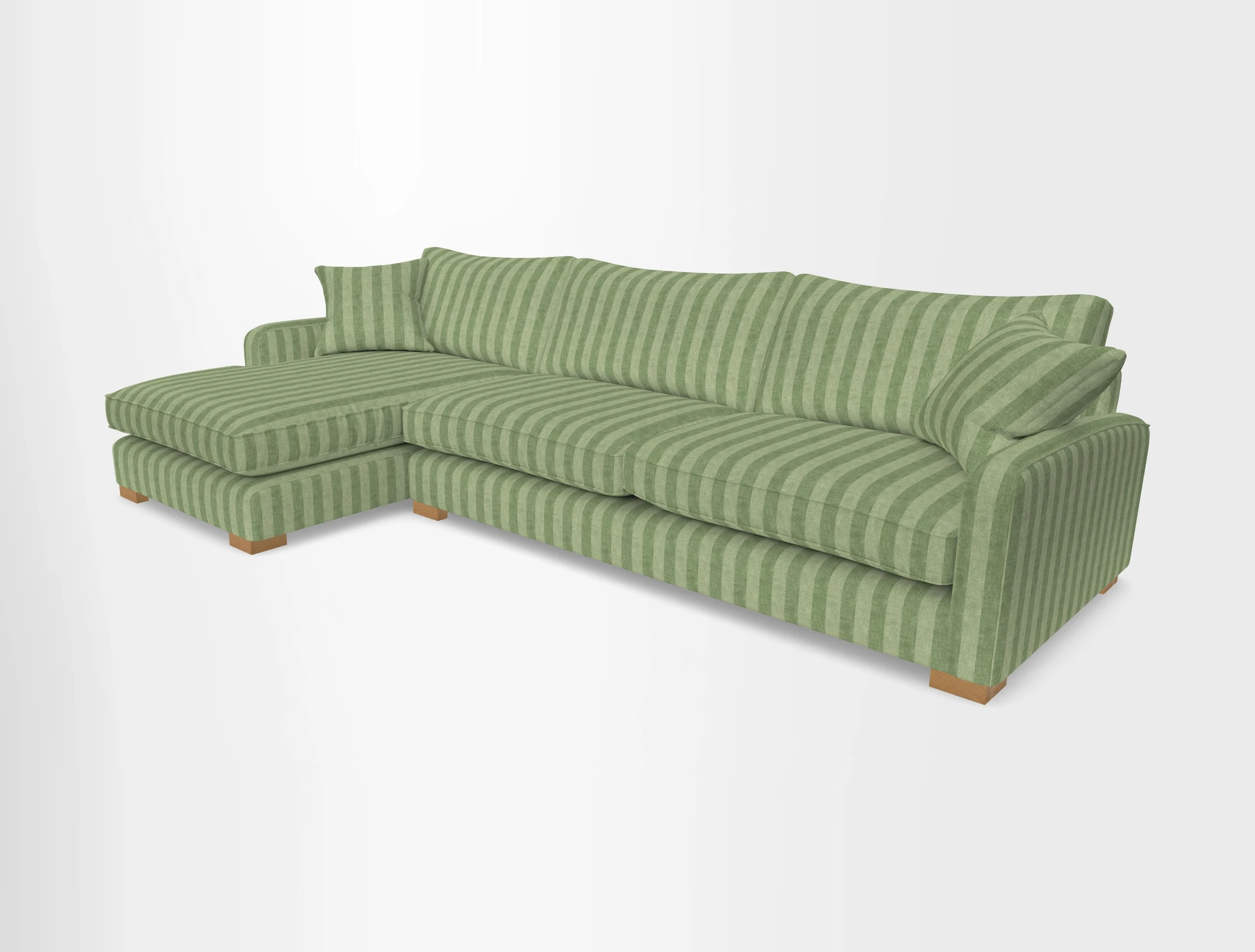 Brook Green chaise LHF in Two Tone Plain Biscuit