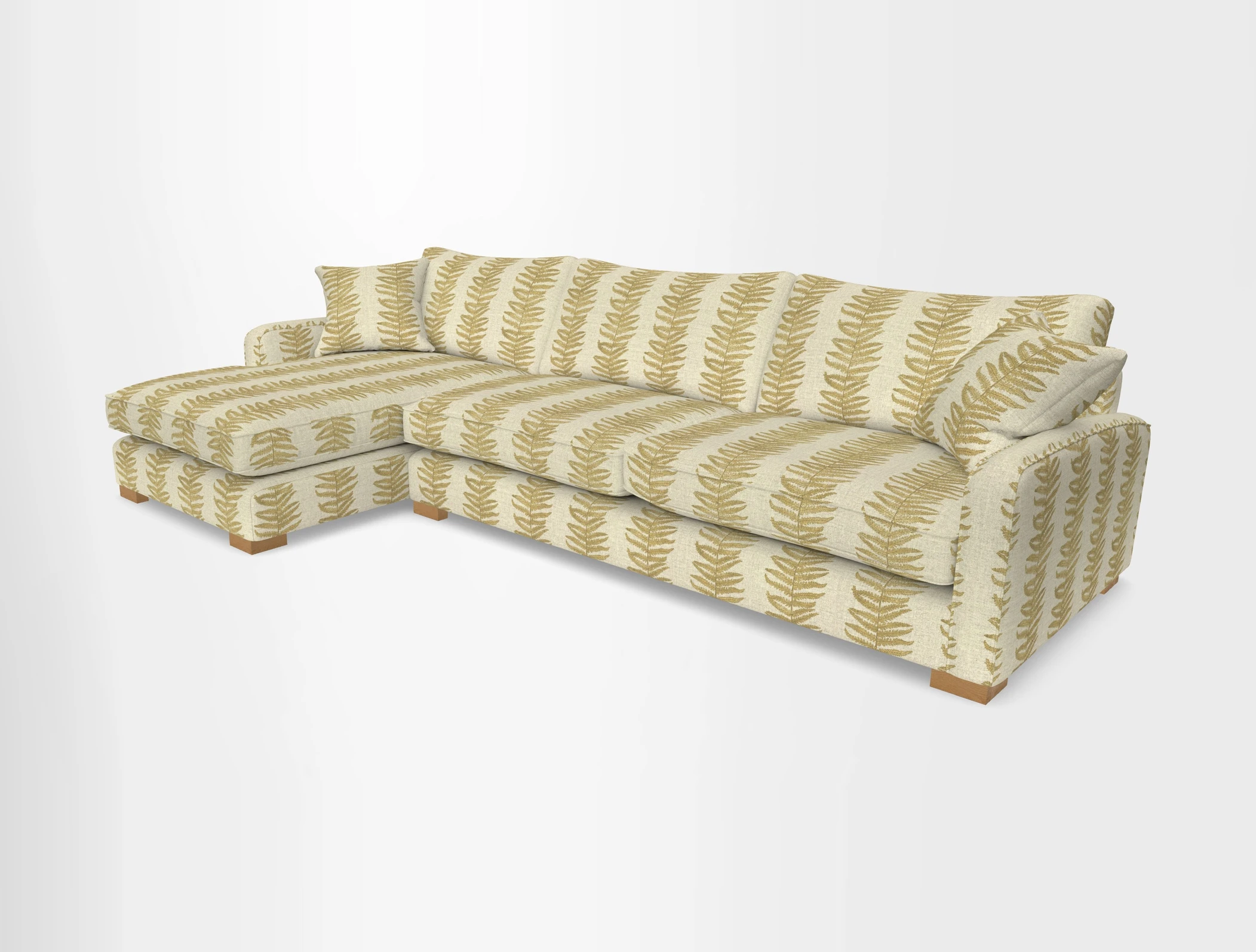 Brook Green chaise LHF in Two Tone Plain Biscuit