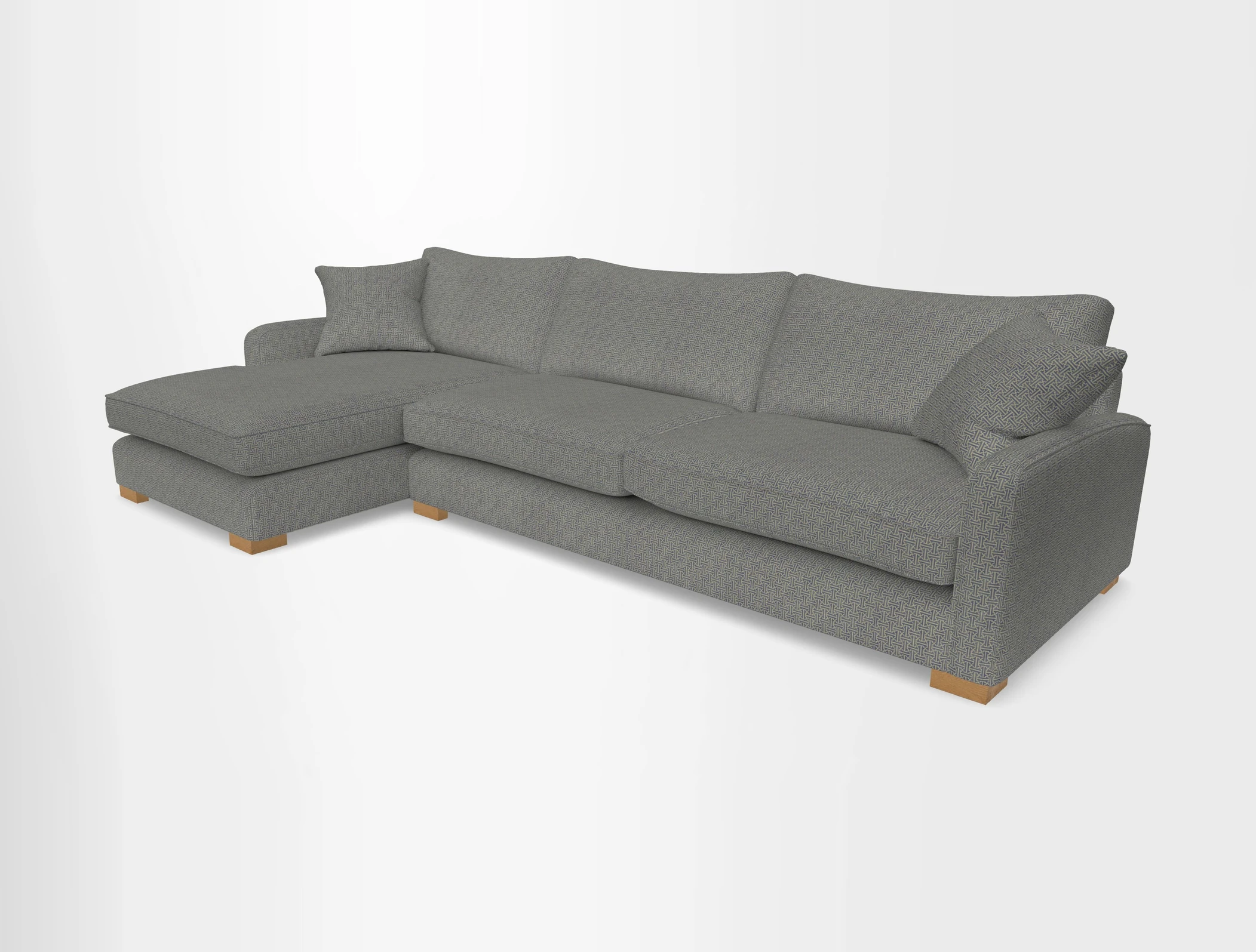 Brook Green chaise LHF in Two Tone Plain Biscuit