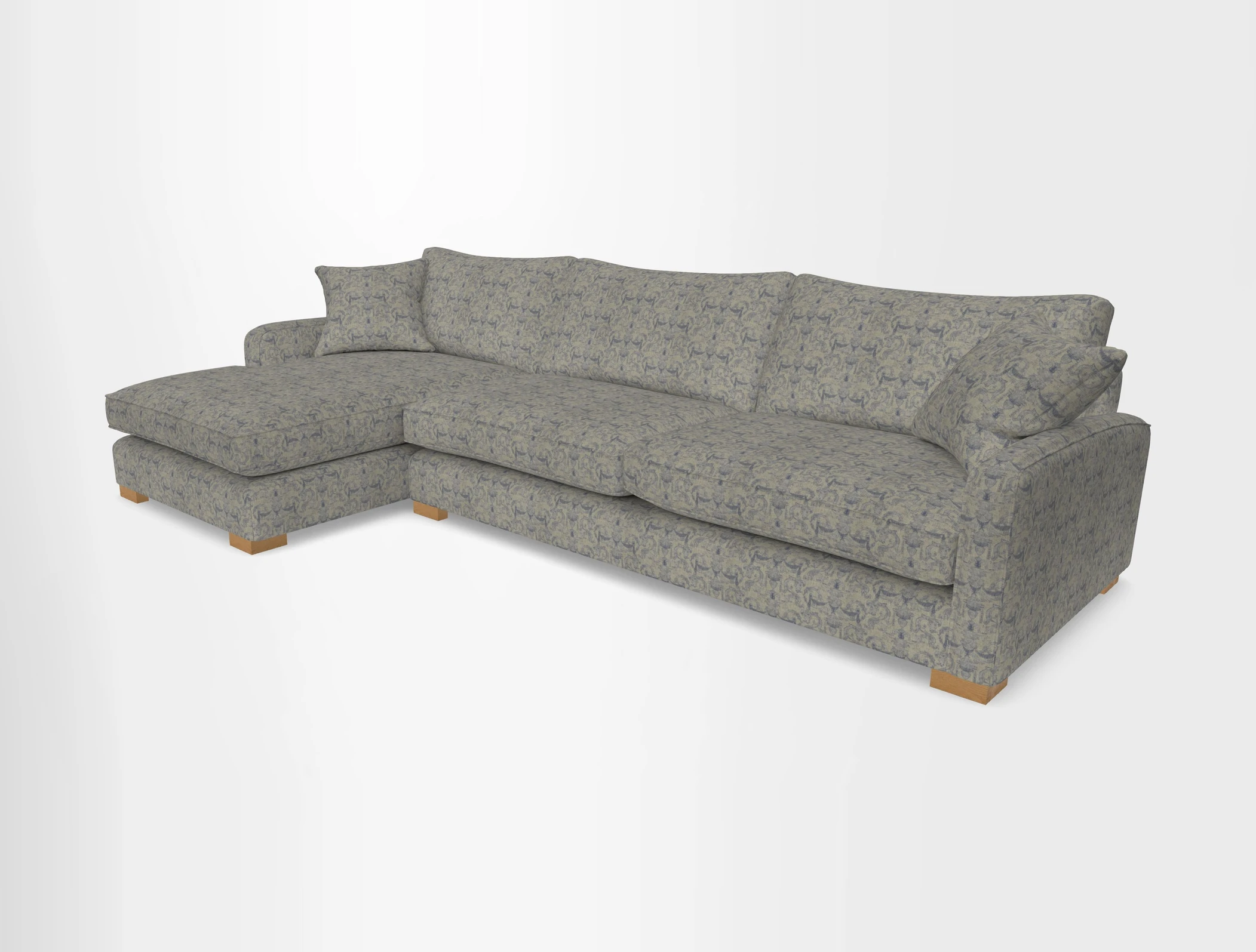 Brook Green chaise LHF in Two Tone Plain Biscuit