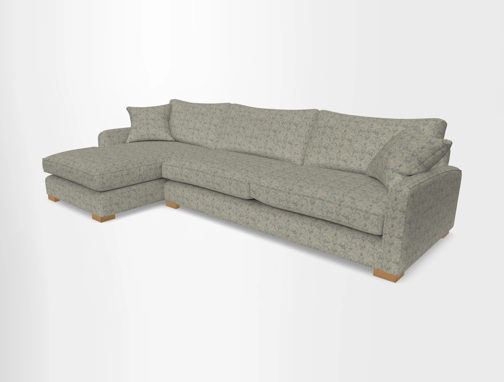 Brook Green chaise LHF in Two Tone Plain Biscuit