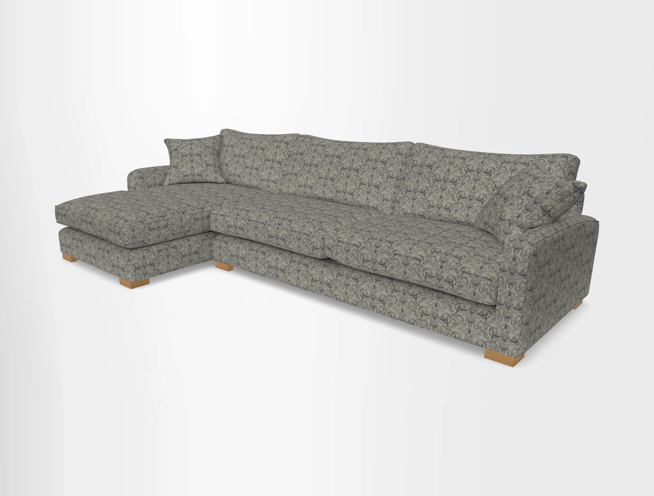 Brook Green chaise LHF in Two Tone Plain Biscuit