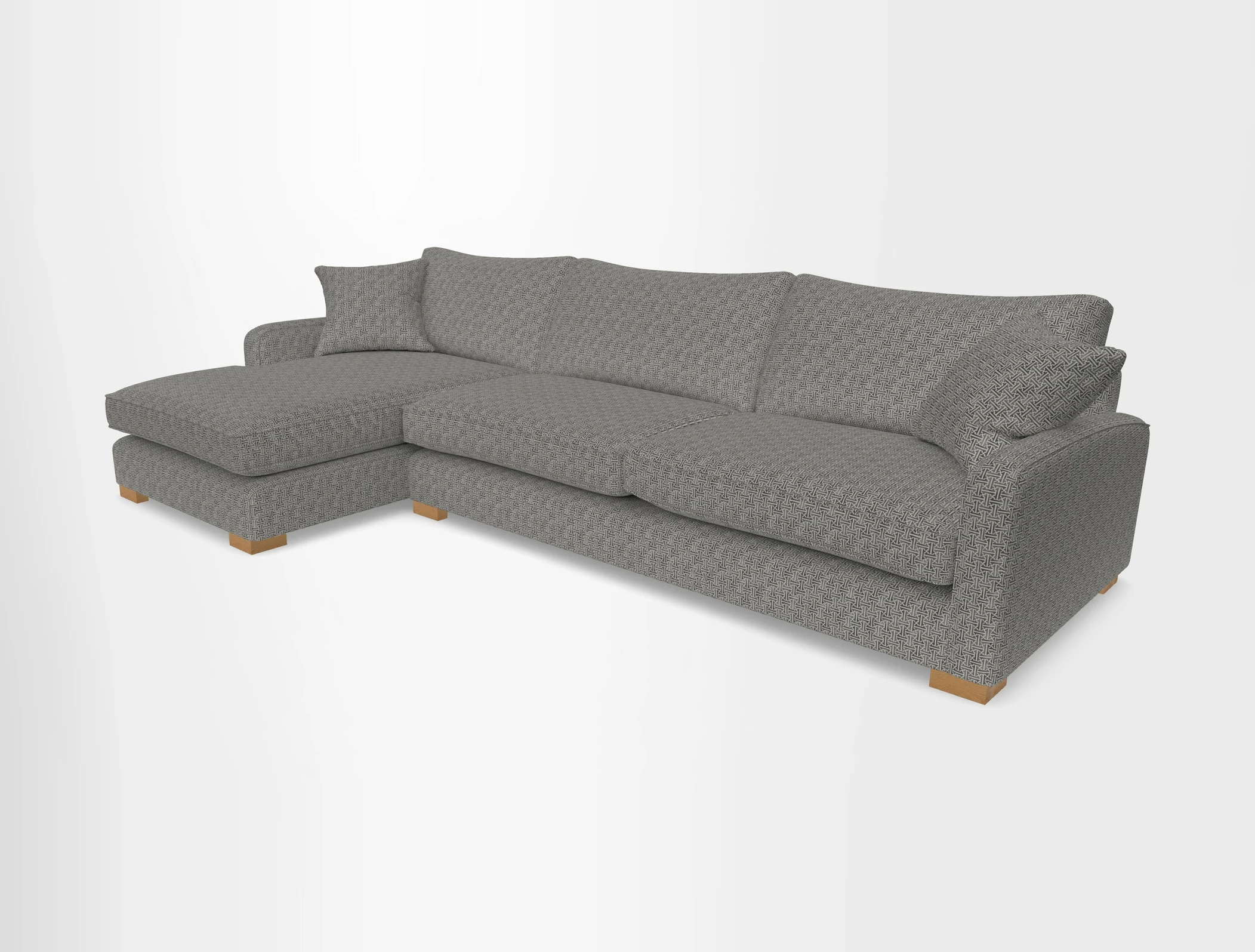 Brook Green chaise LHF in Two Tone Plain Biscuit