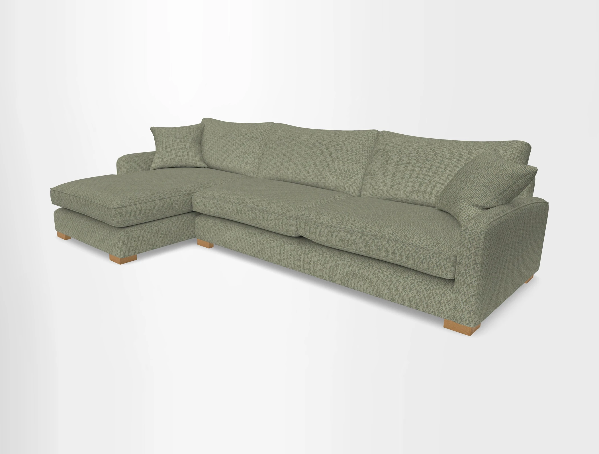 Brook Green chaise LHF in Two Tone Plain Biscuit