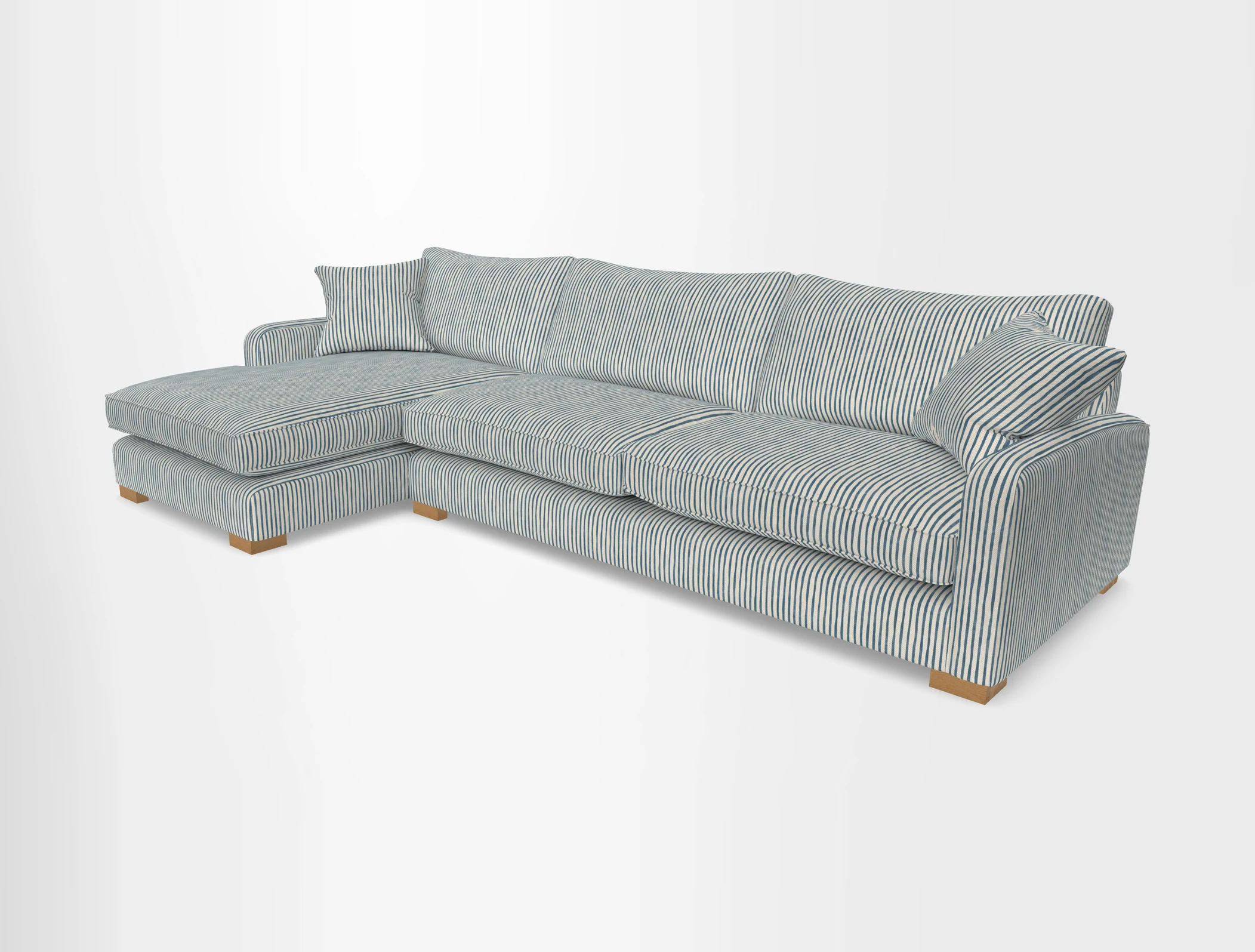 Brook Green chaise LHF in Two Tone Plain Biscuit