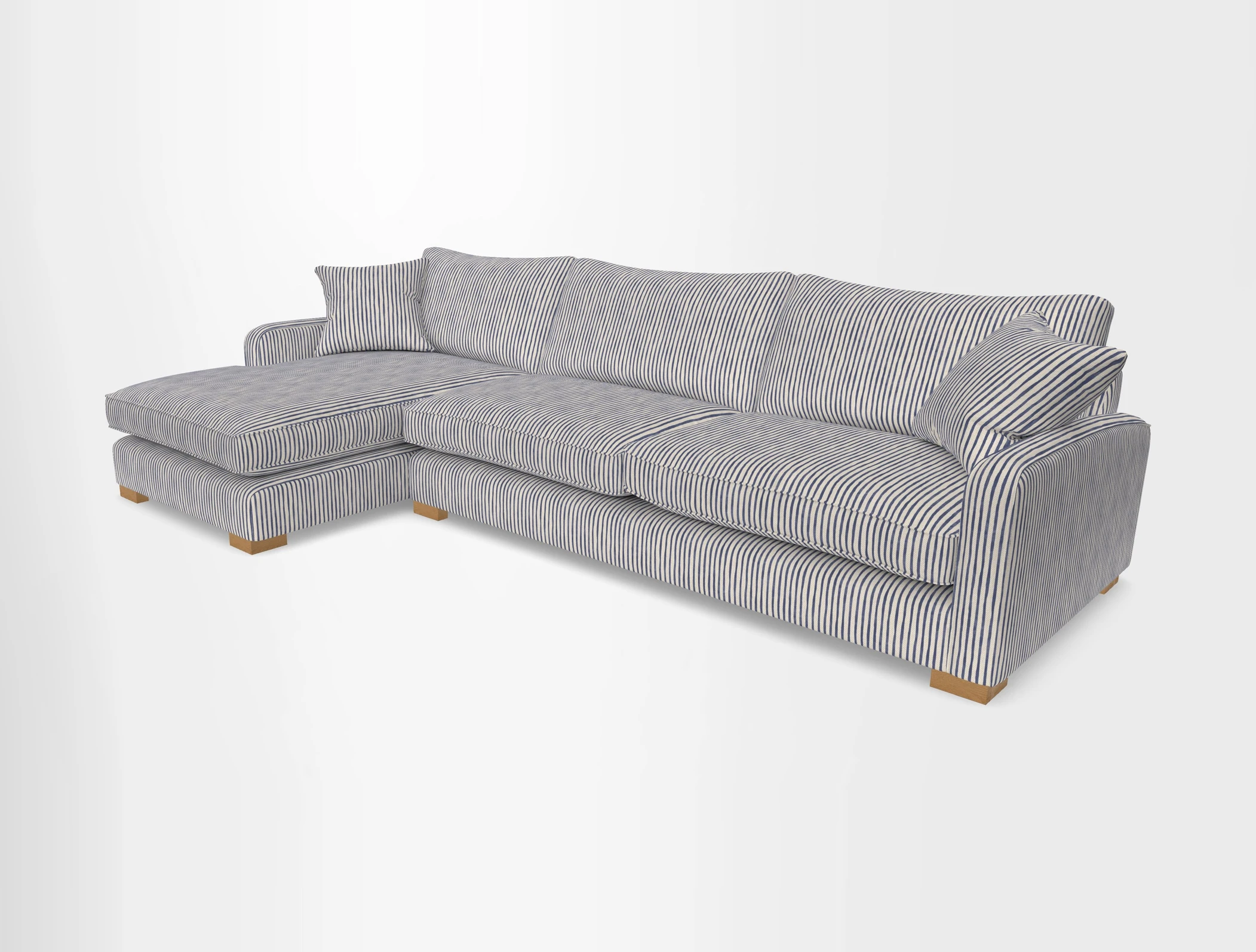 Brook Green chaise LHF in Two Tone Plain Biscuit