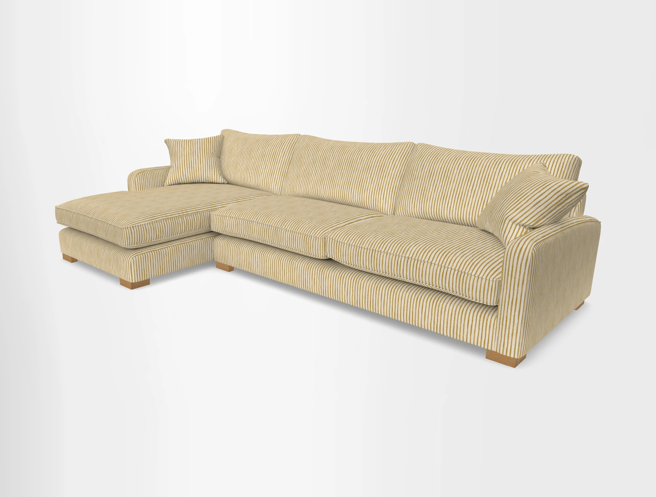 Brook Green chaise LHF in Two Tone Plain Biscuit