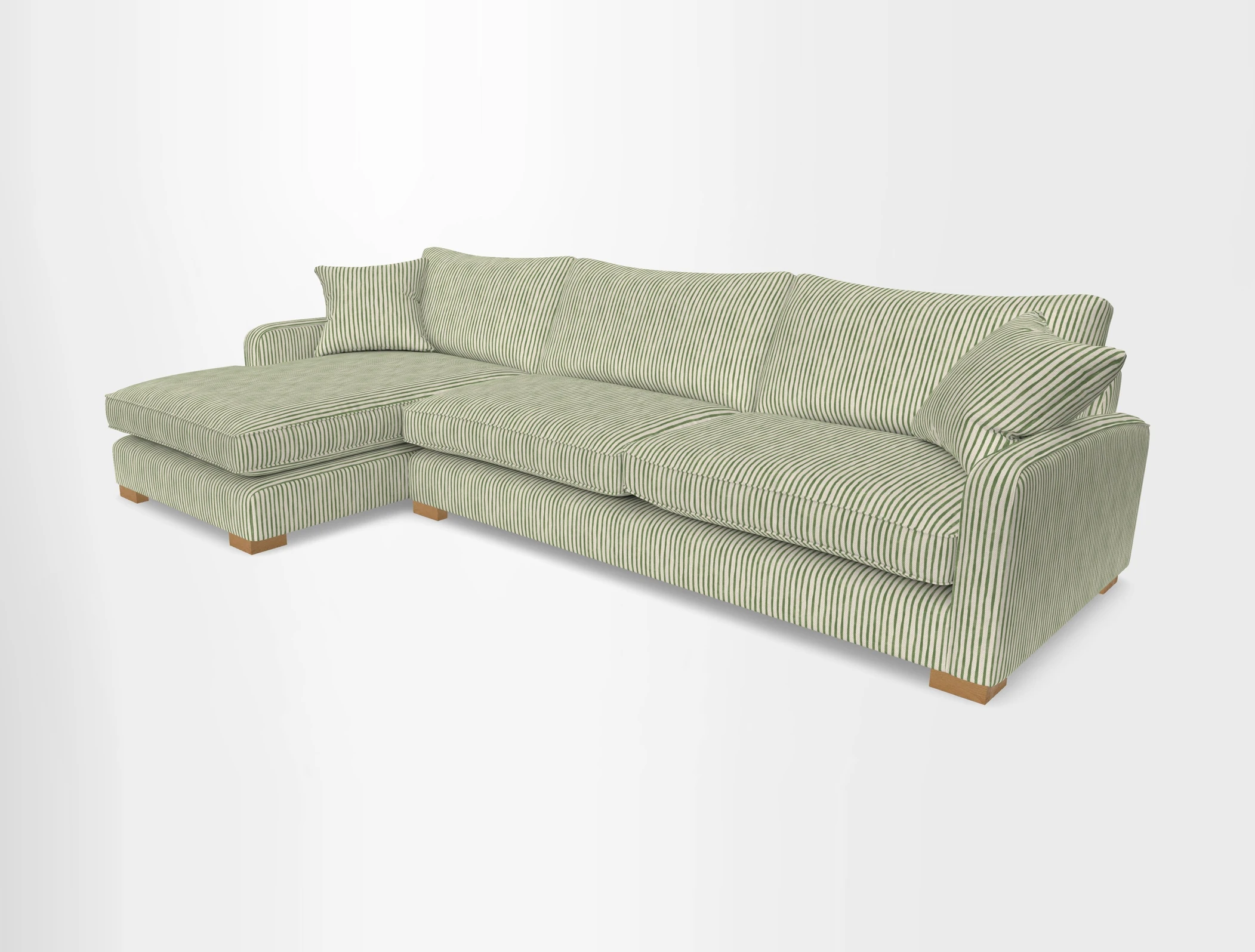 Brook Green chaise LHF in Two Tone Plain Biscuit