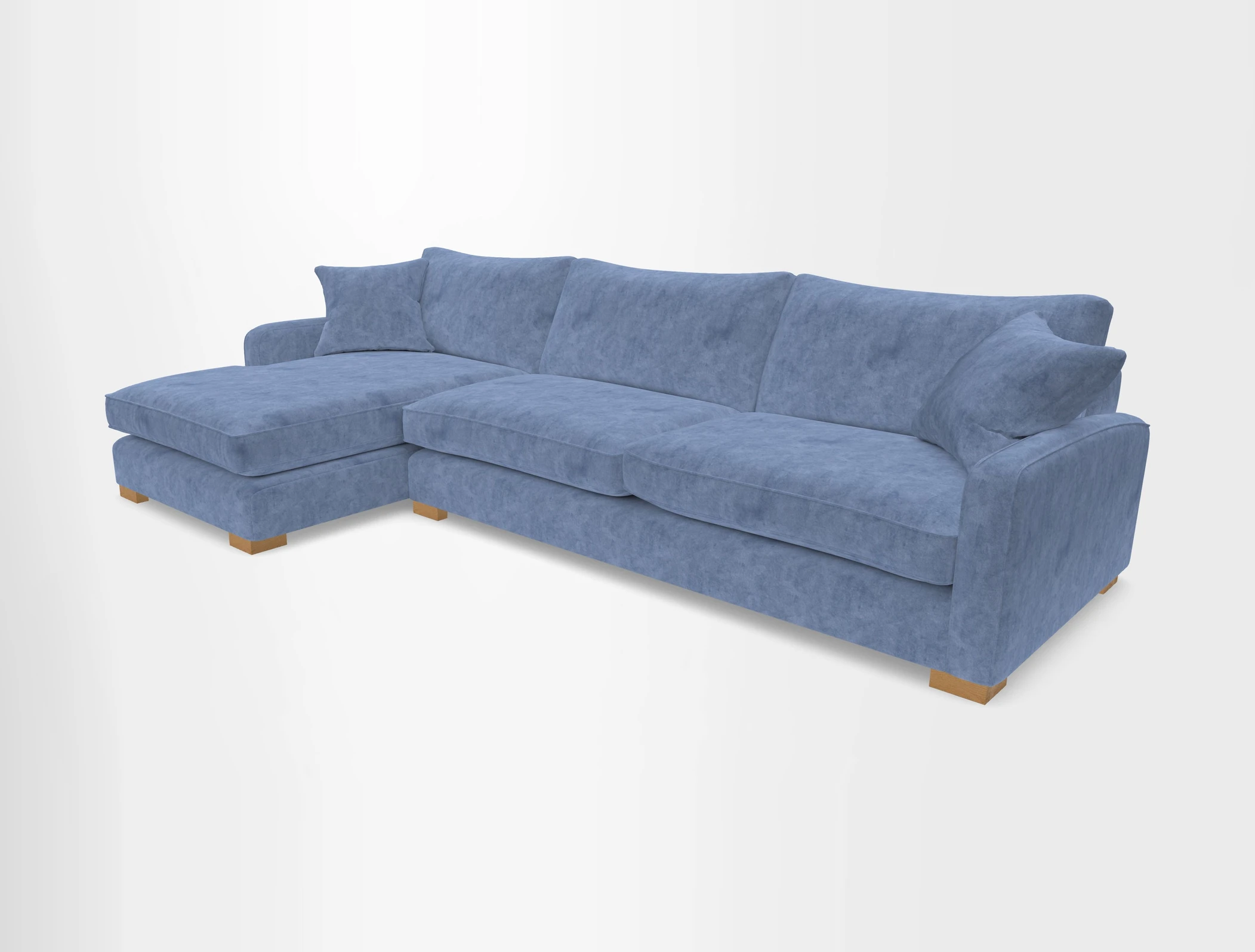 Brook Green chaise LHF in Two Tone Plain Biscuit