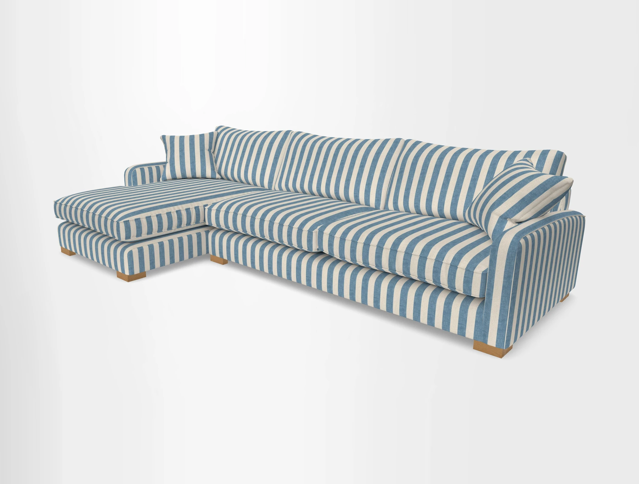 Brook Green chaise LHF in Two Tone Plain Biscuit