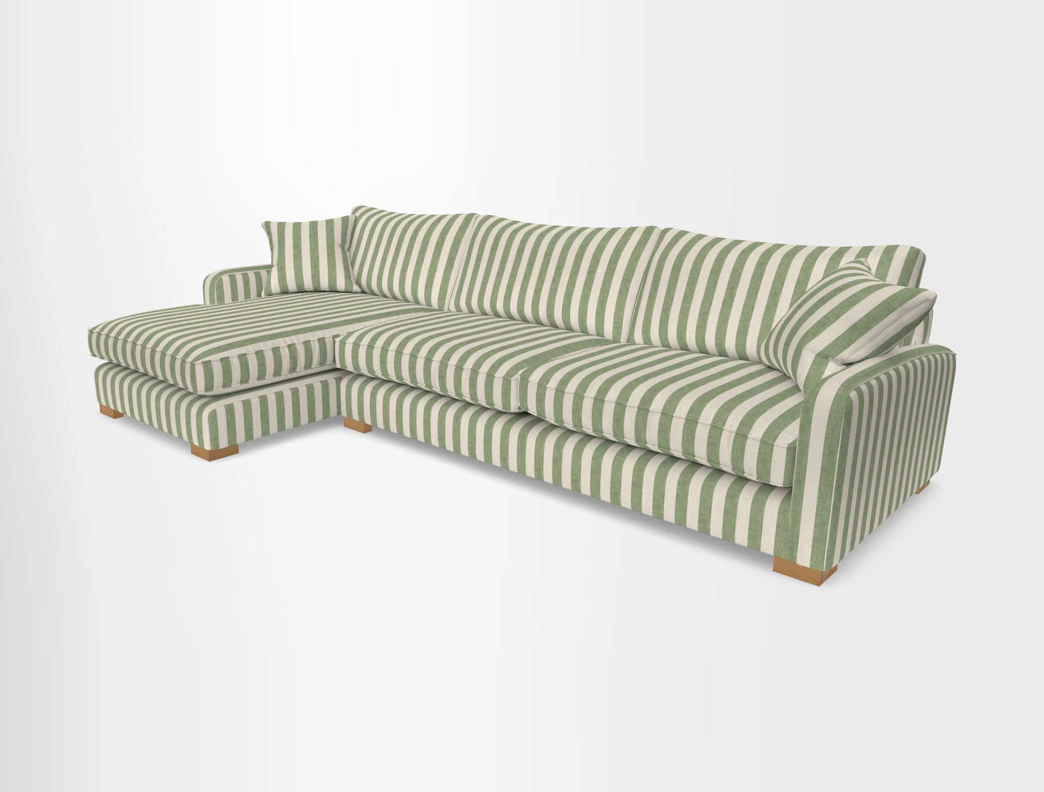 Brook Green chaise LHF in Two Tone Plain Biscuit