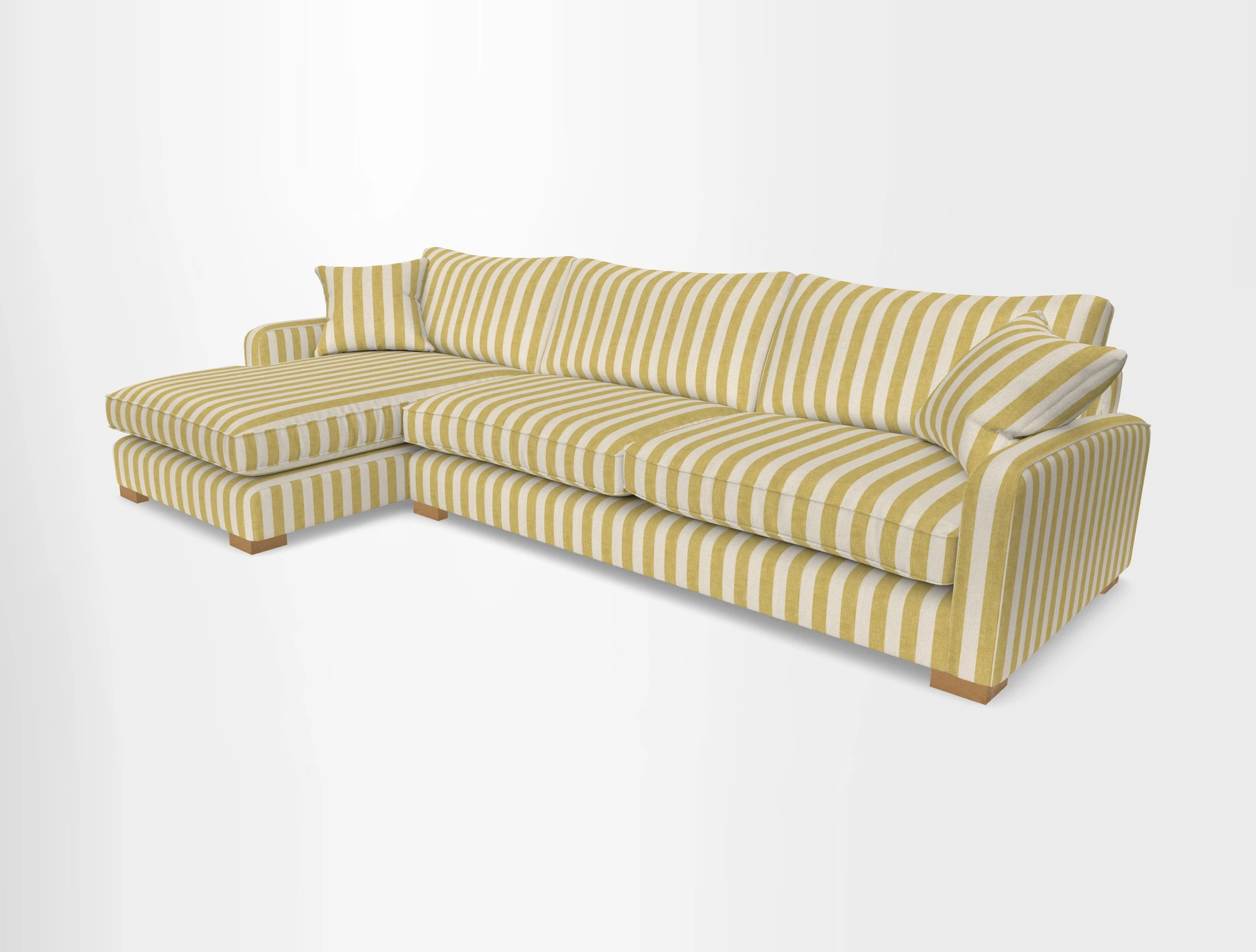Brook Green chaise LHF in Two Tone Plain Biscuit
