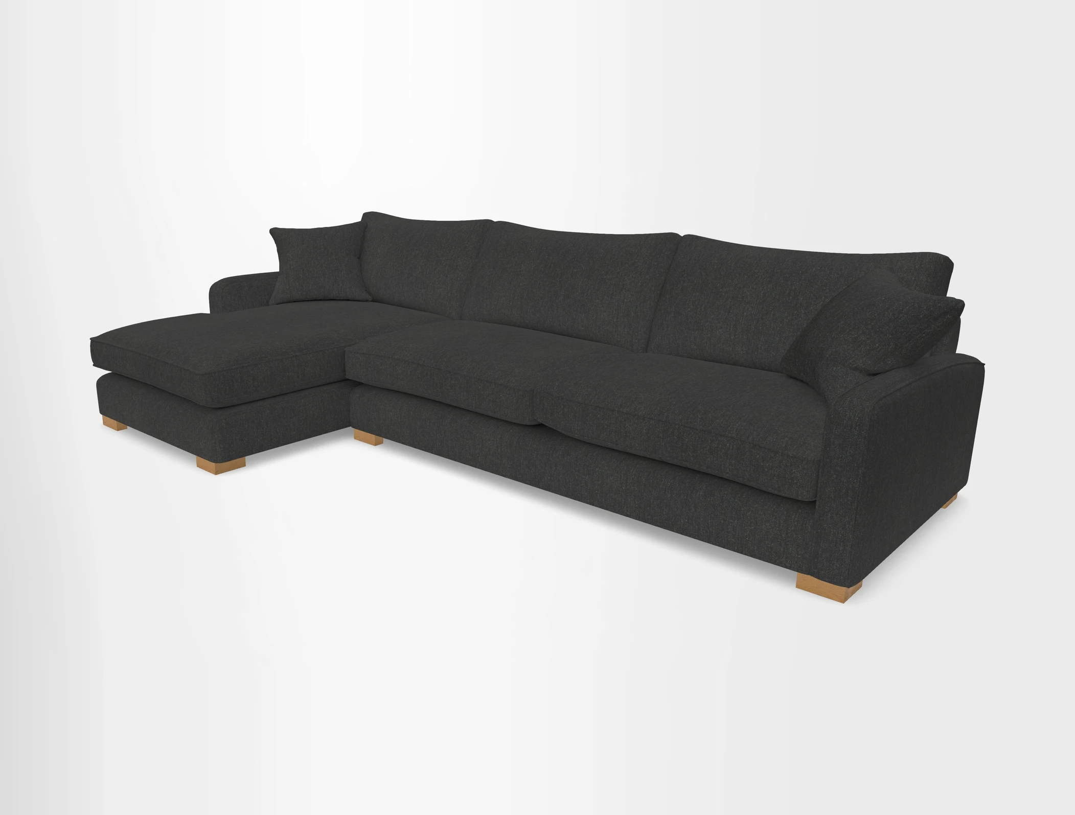 Brook Green chaise LHF in Two Tone Plain Biscuit