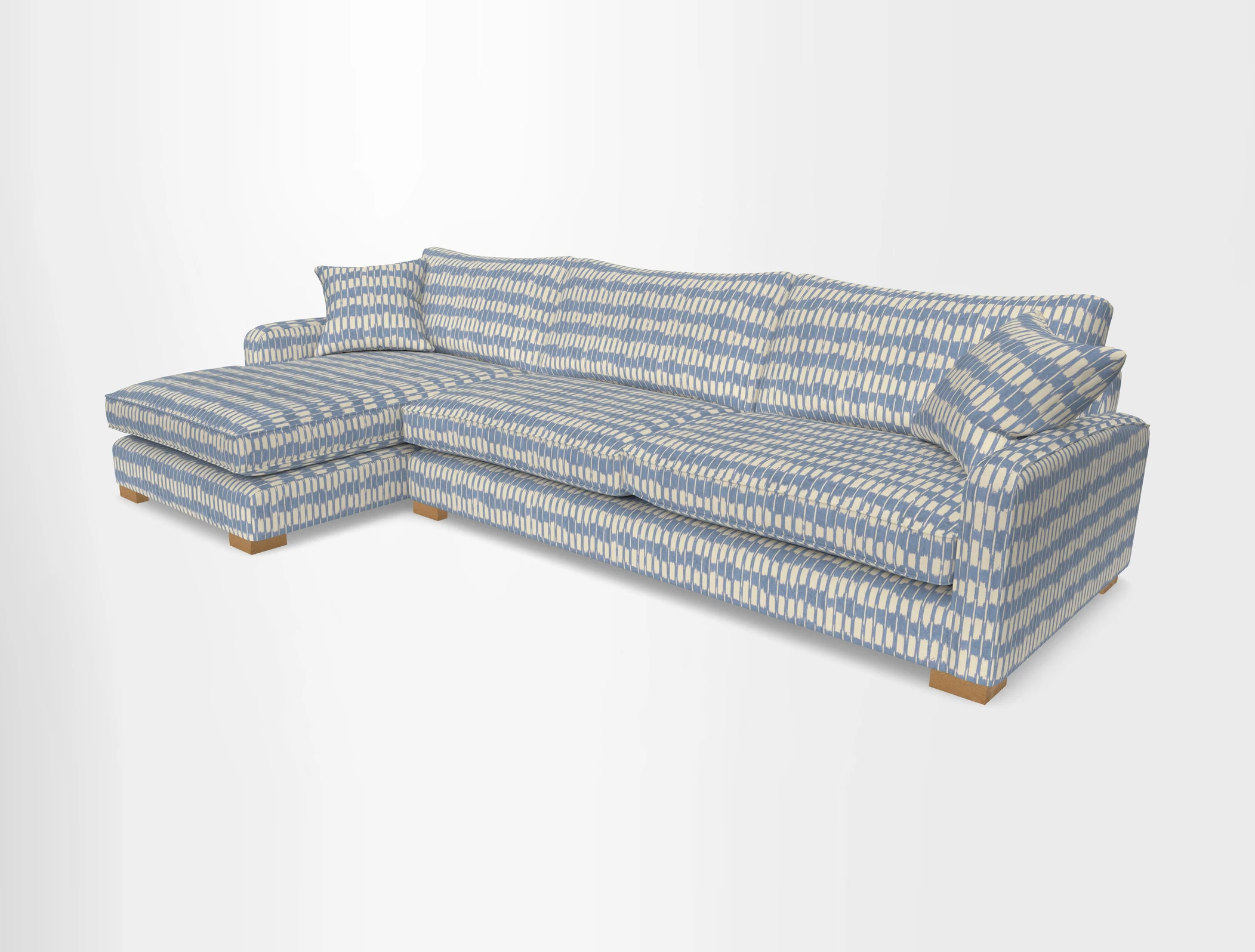 Brook Green chaise LHF in Two Tone Plain Biscuit