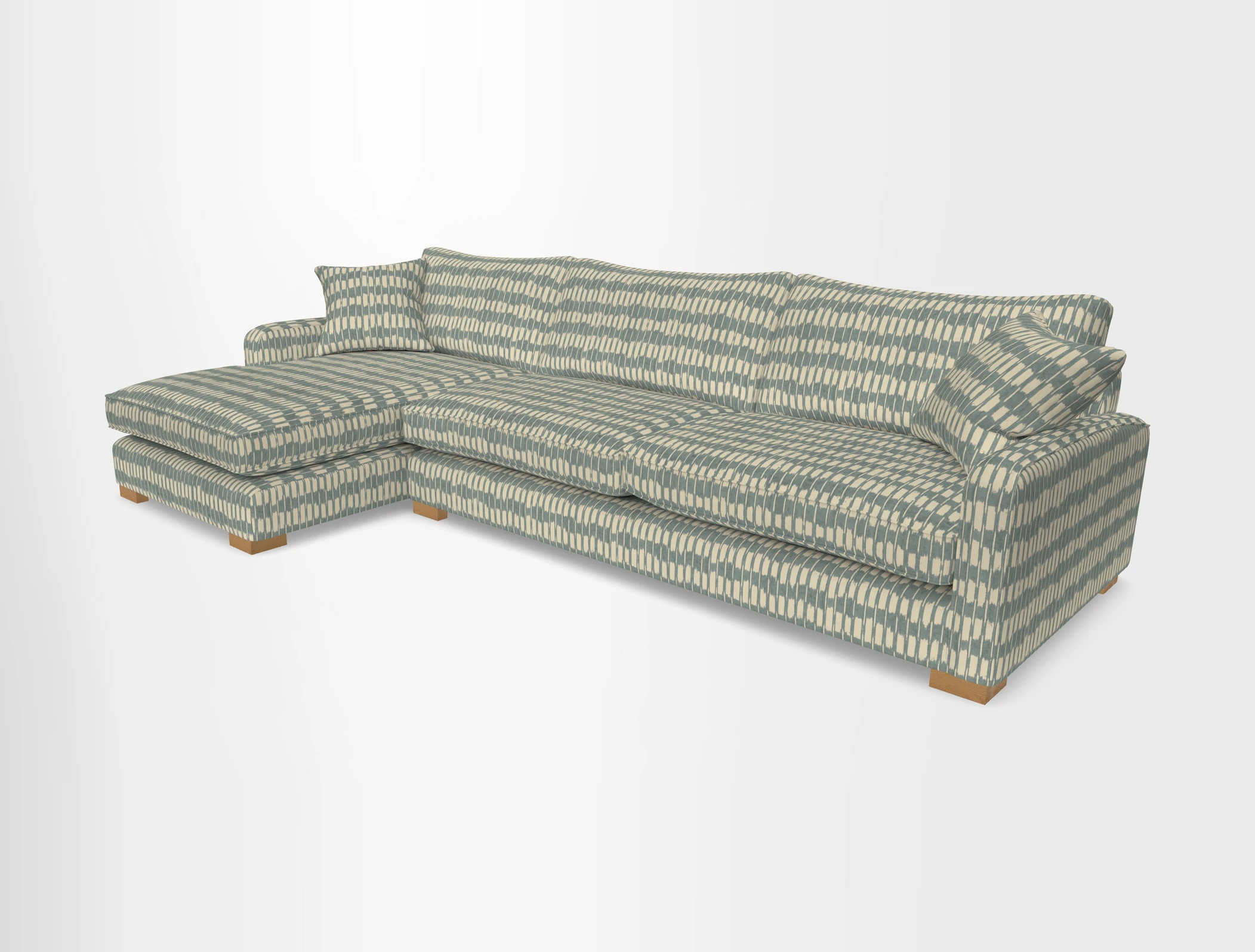 Brook Green chaise LHF in Two Tone Plain Biscuit