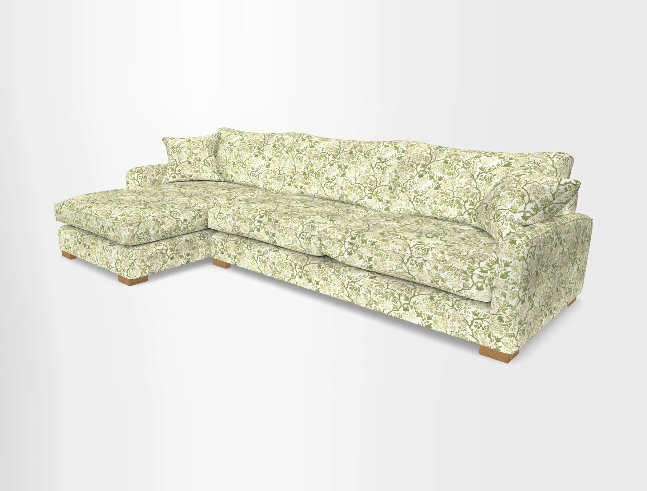 Brook Green chaise LHF in Two Tone Plain Biscuit